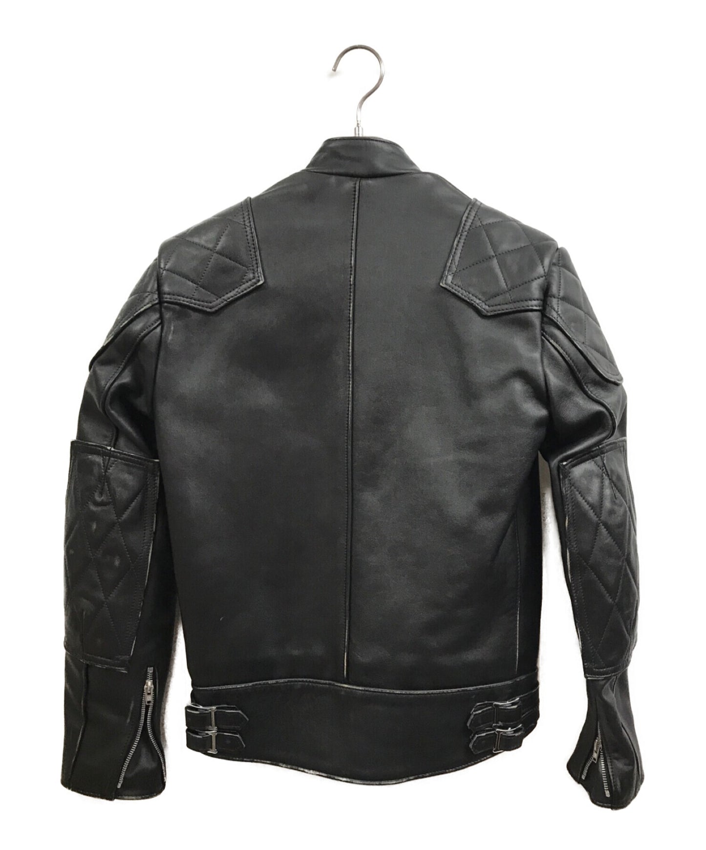 [Pre-owned] COMME des GARCONS Super Phantom Damaged Single Leather Jacket KZ-J002 AD2018