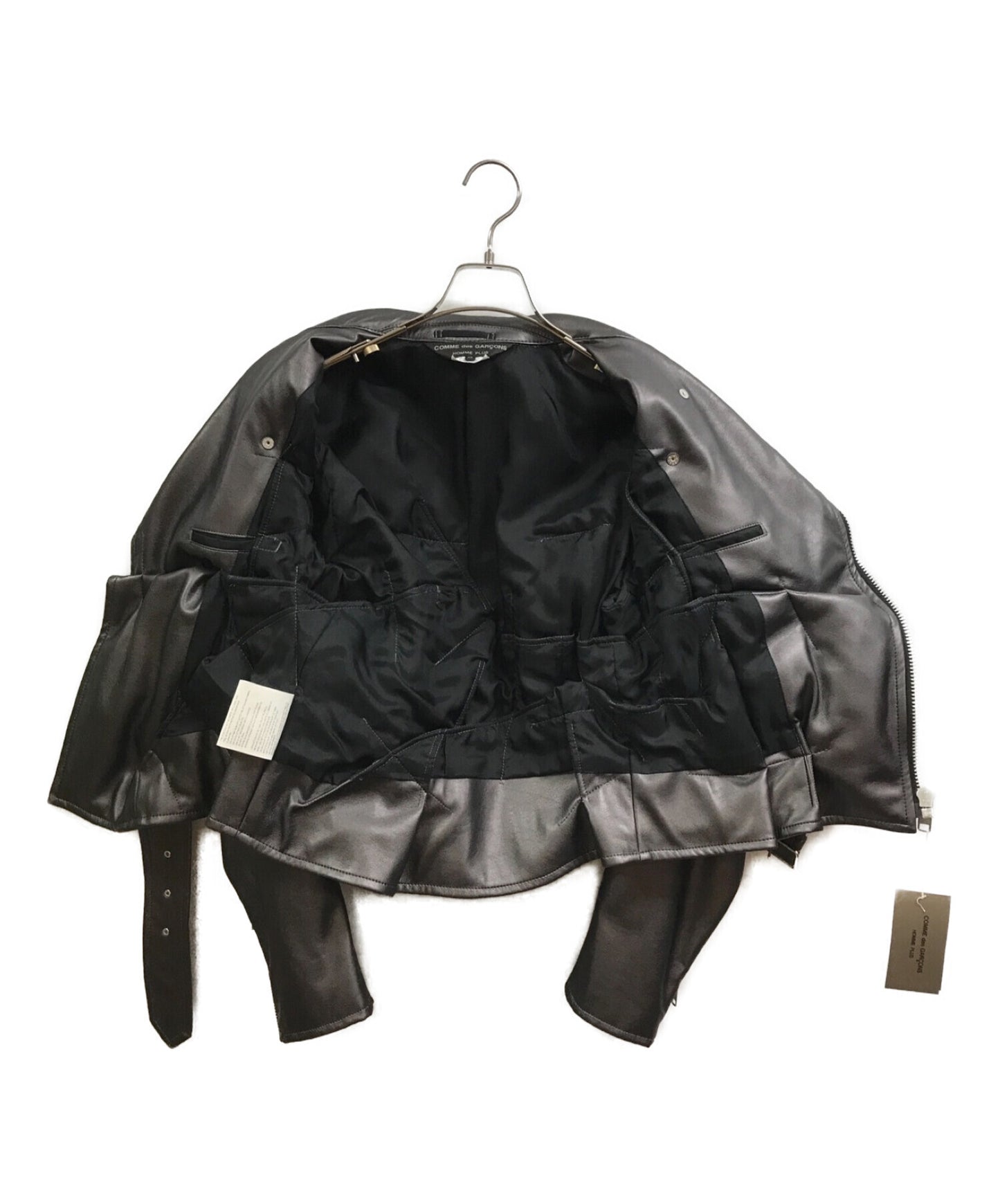 [Pre-owned] COMME des GARCONS HOMME PLUS 21SS Deformed Double Riders Faux Leather Jacket PG-J016 AD2020