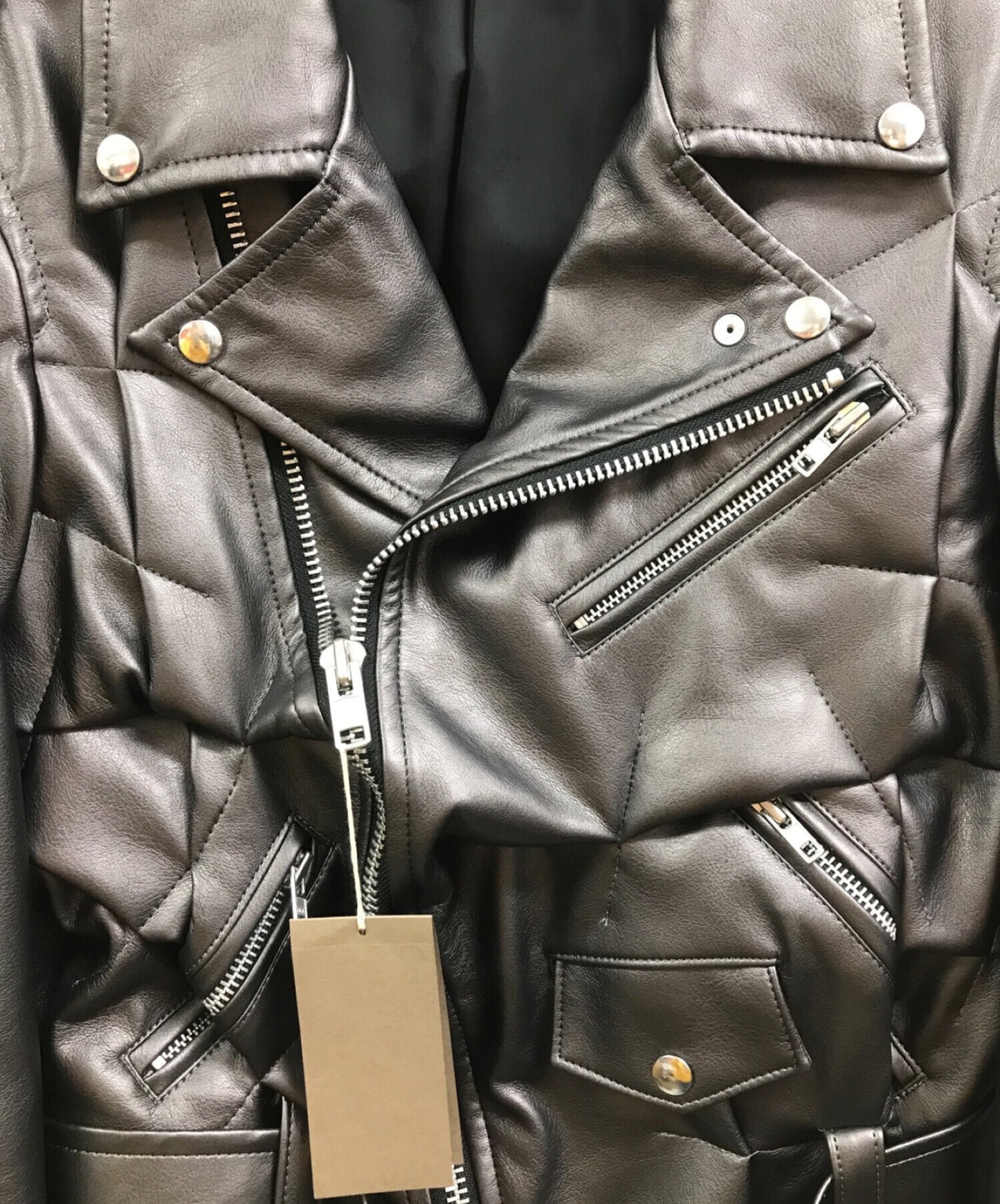 [Pre-owned] COMME des GARCONS HOMME PLUS 21SS Deformed Double Riders Faux Leather Jacket PG-J016 AD2020