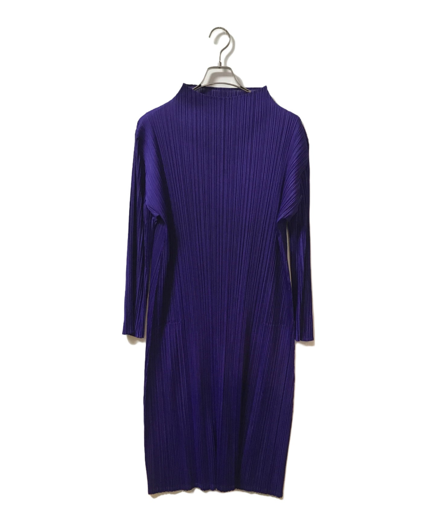 [Pre-owned] PLEATS PLEASE Pleated Bottle Neck Long Sleeve Dress PP11-JH126