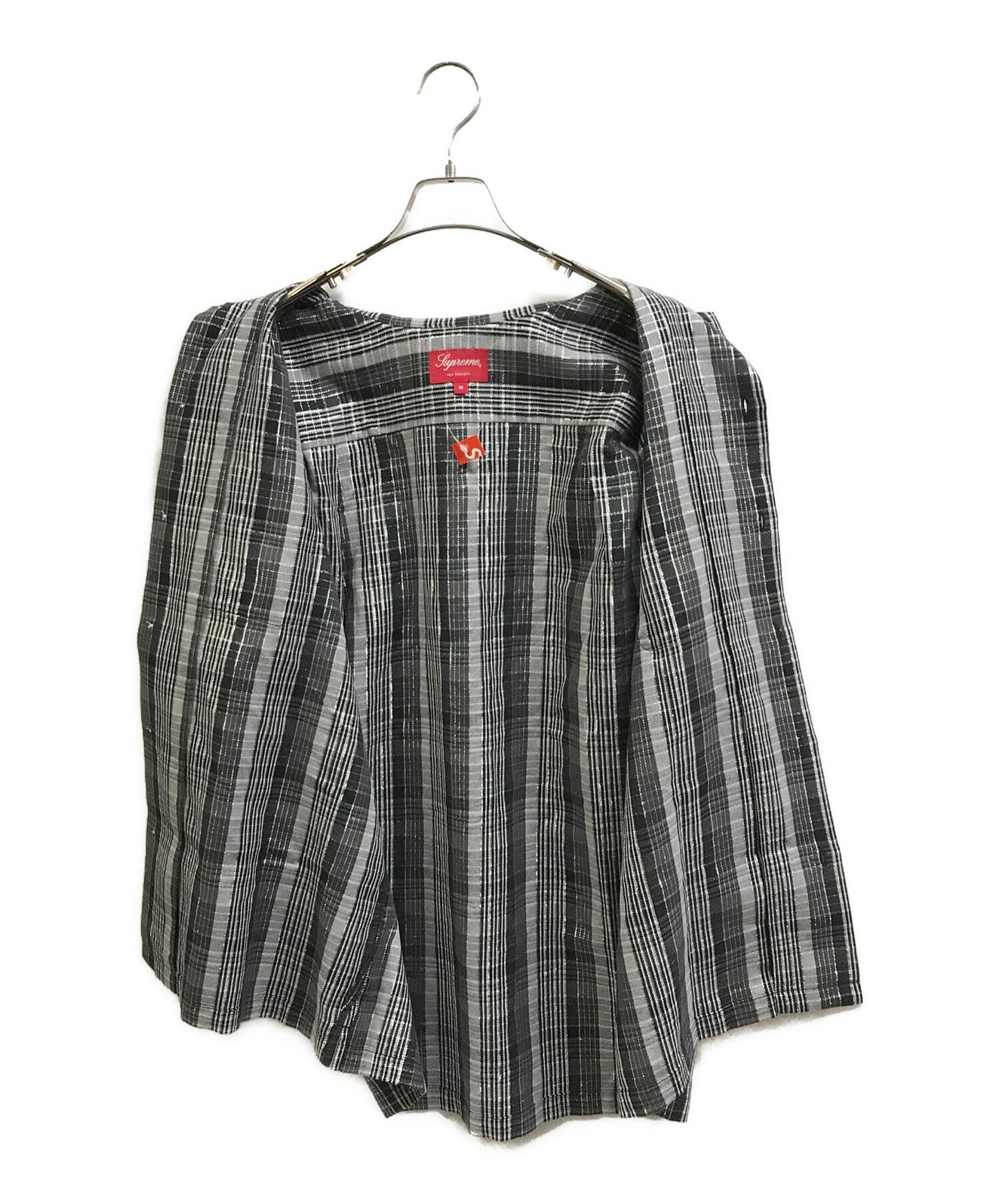 [Pre-owned] SUPREME Metallic Plaid S/S Shirt
