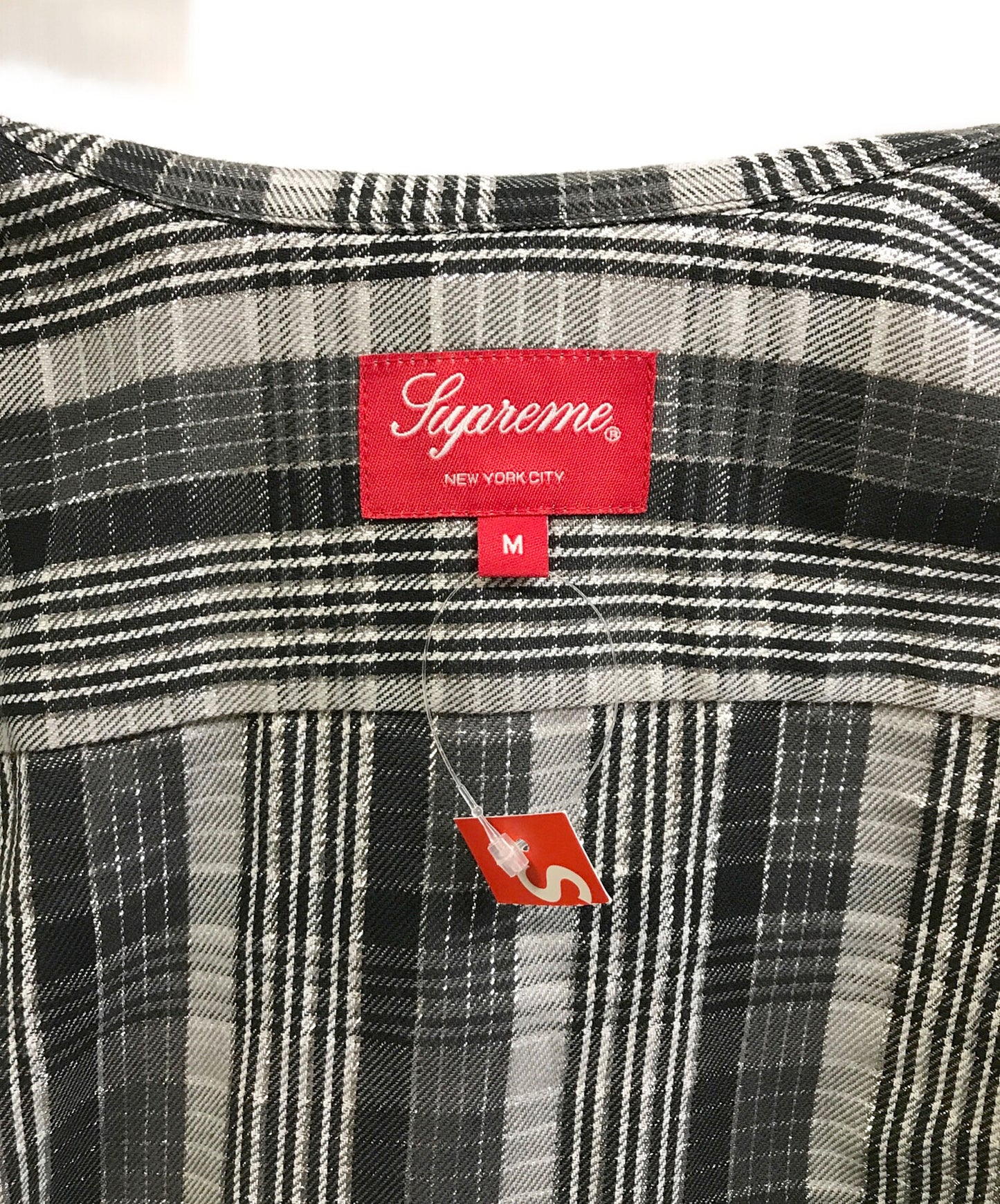 [Pre-owned] SUPREME Metallic Plaid S/S Shirt