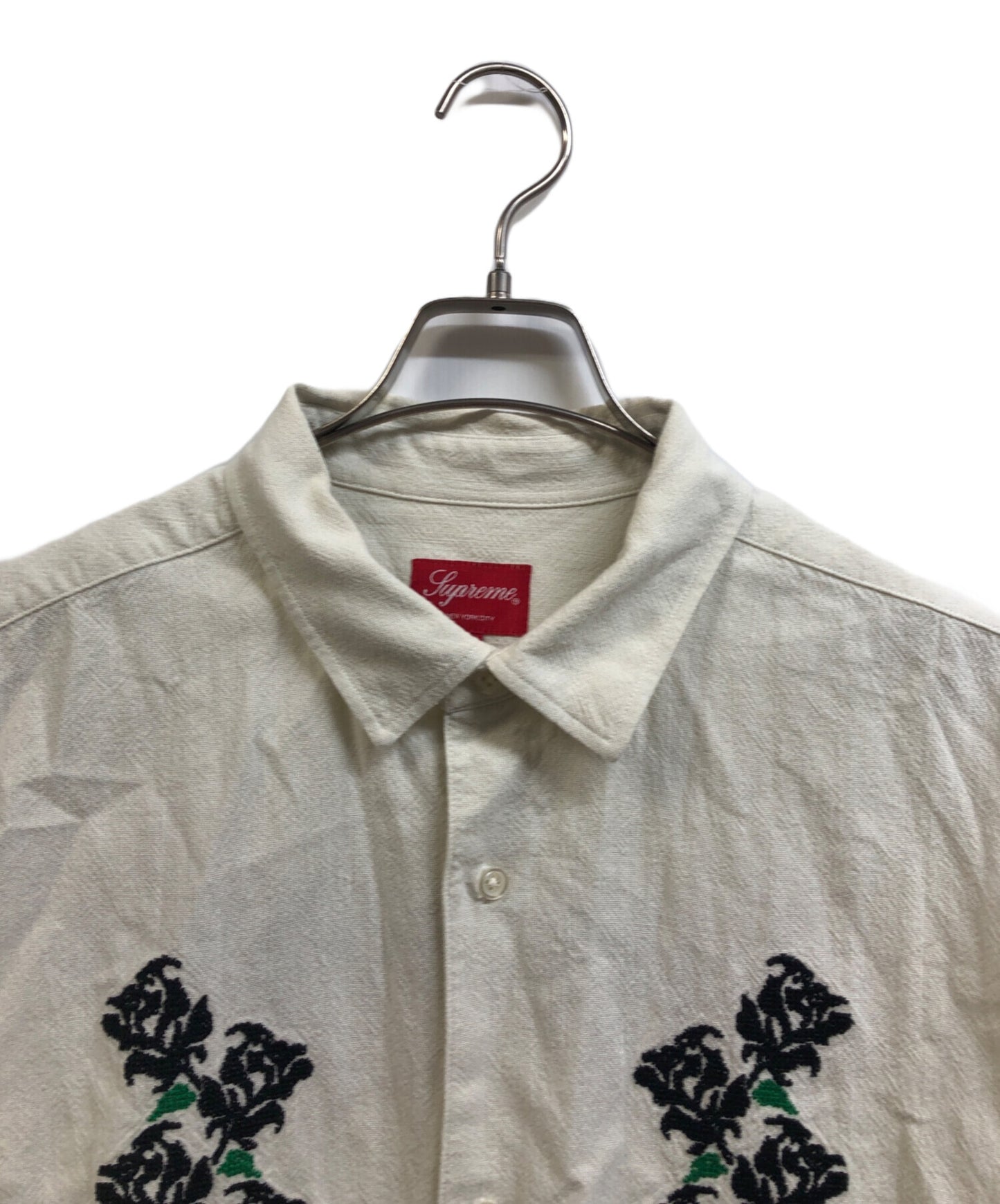 [Pre-owned] SUPREME Needlepoint S/S Shirt