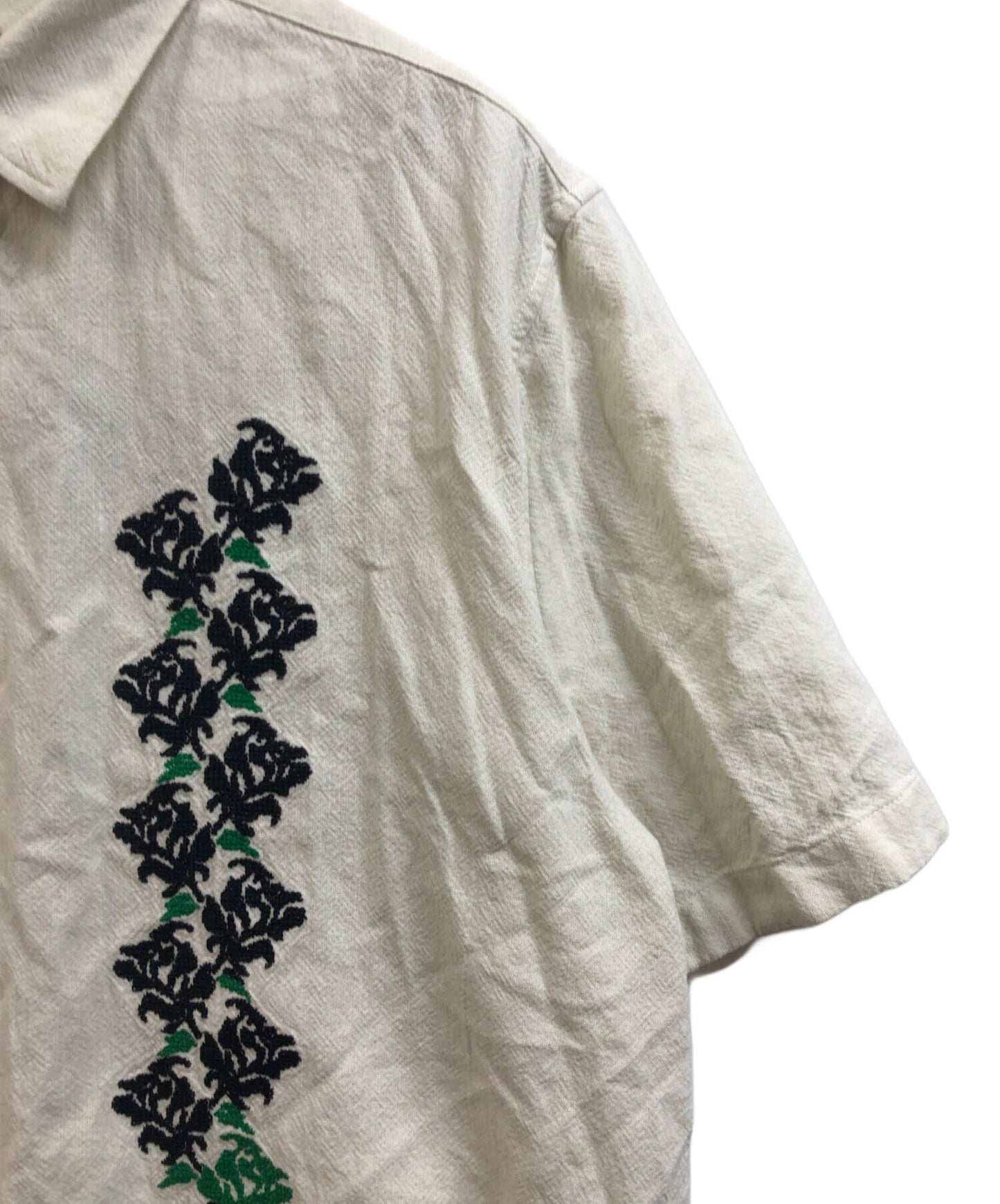 [Pre-owned] SUPREME Needlepoint S/S Shirt