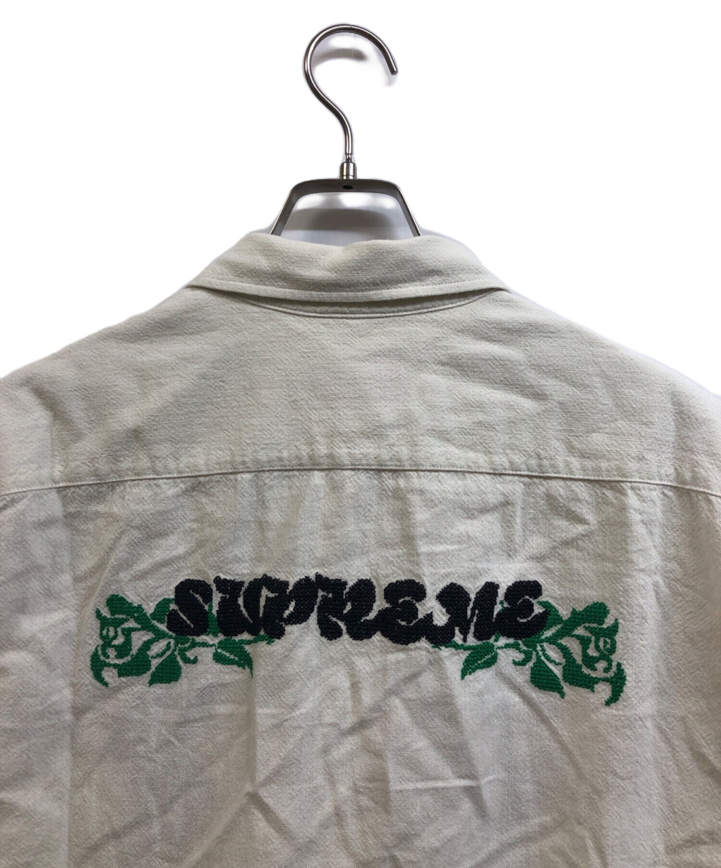 [Pre-owned] SUPREME Needlepoint S/S Shirt