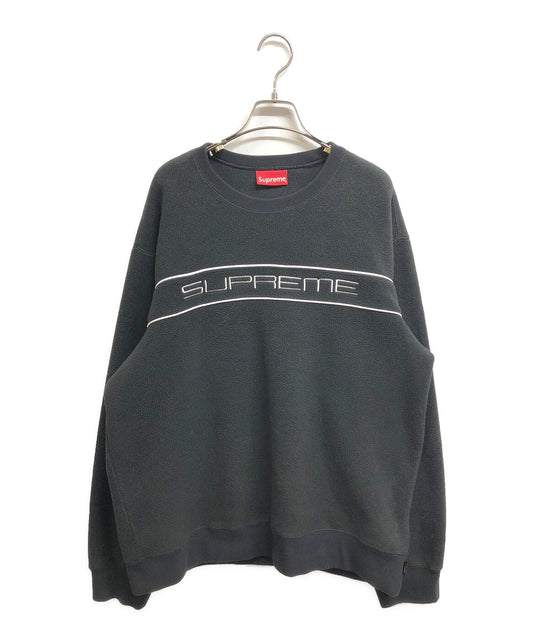[Pre-owned] SUPREME 19FW Polartec Crewneck black
