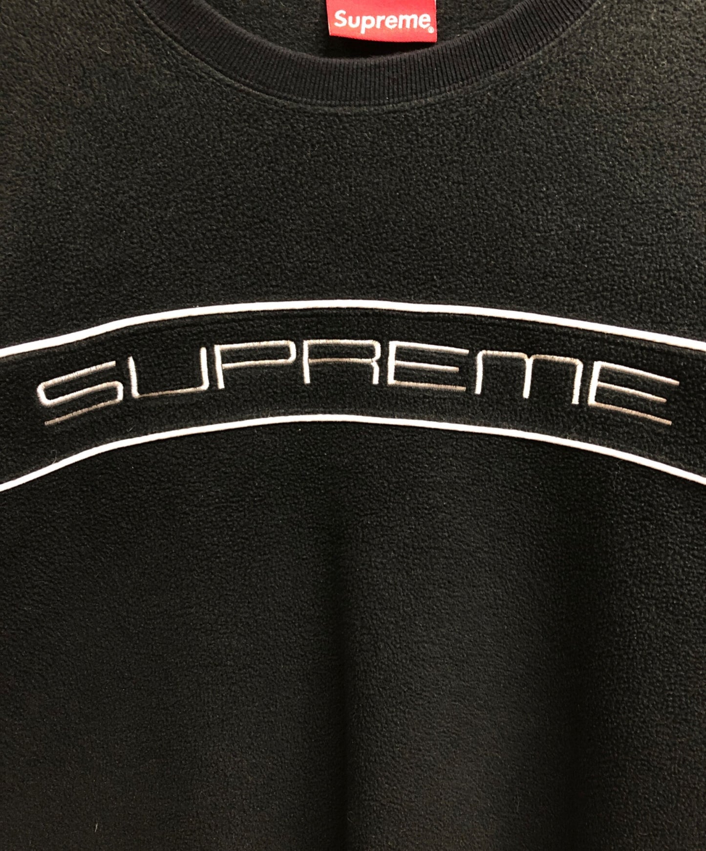 [Pre-owned] SUPREME 19FW Polartec Crewneck black