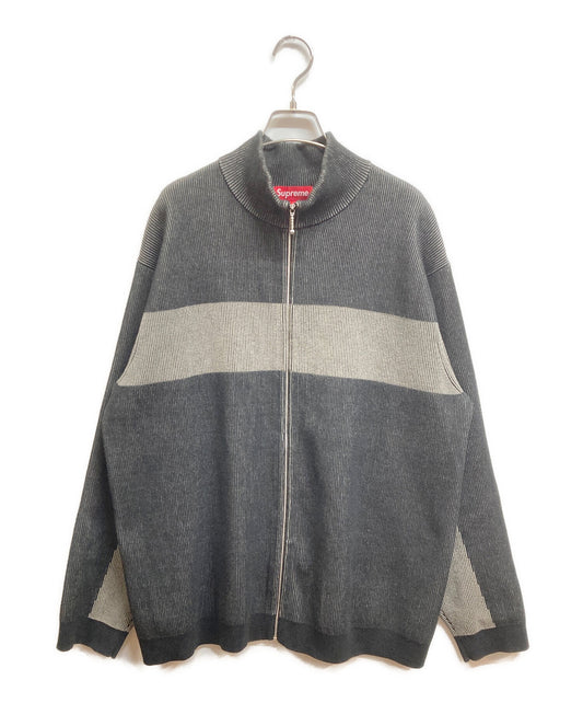 [Pre-owned] SUPREME 2-Tone Ribbed Zip Up Sweater
