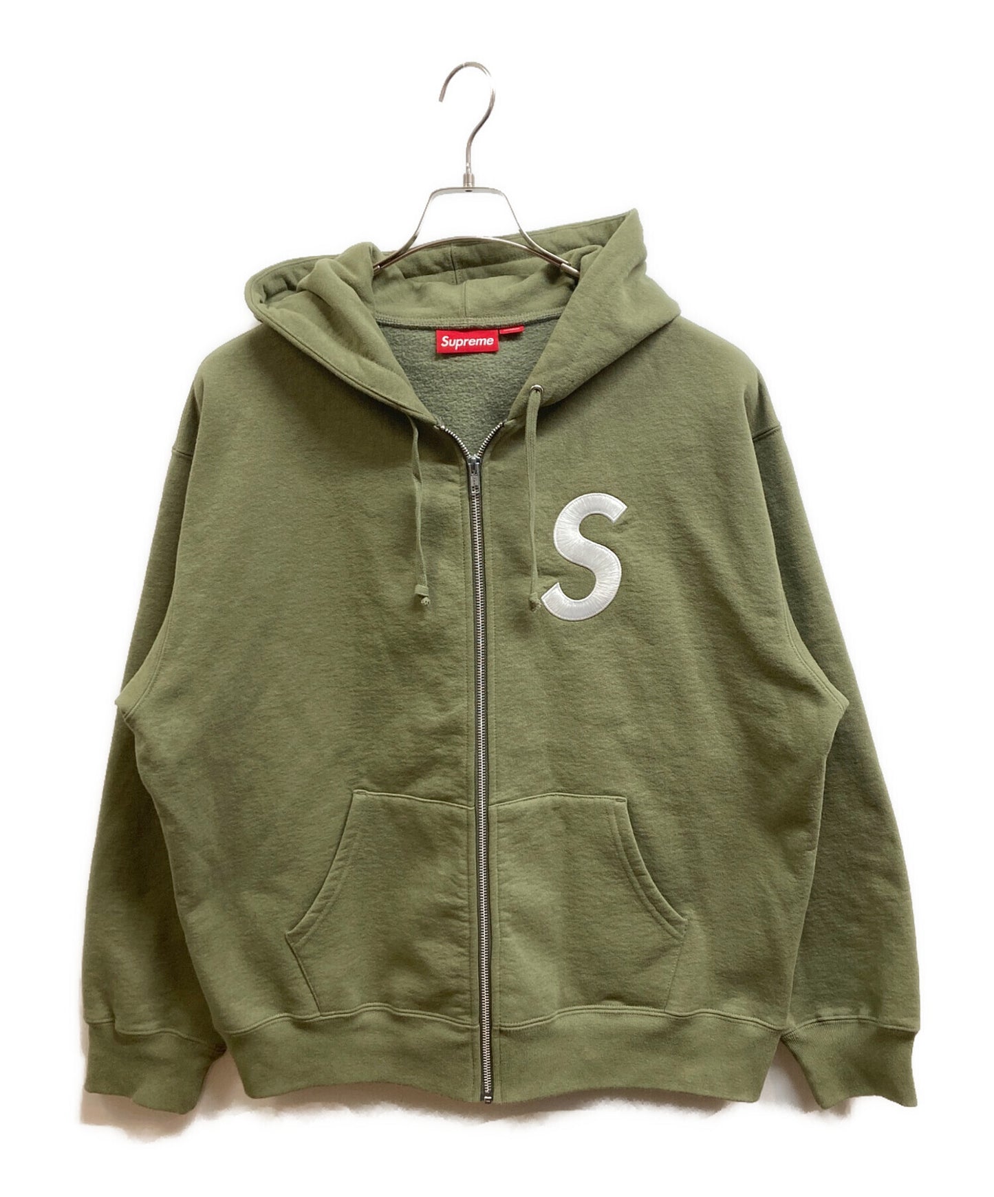 [Pre-owned] SUPREME S logo Zip Up Hooded Sweatshirt