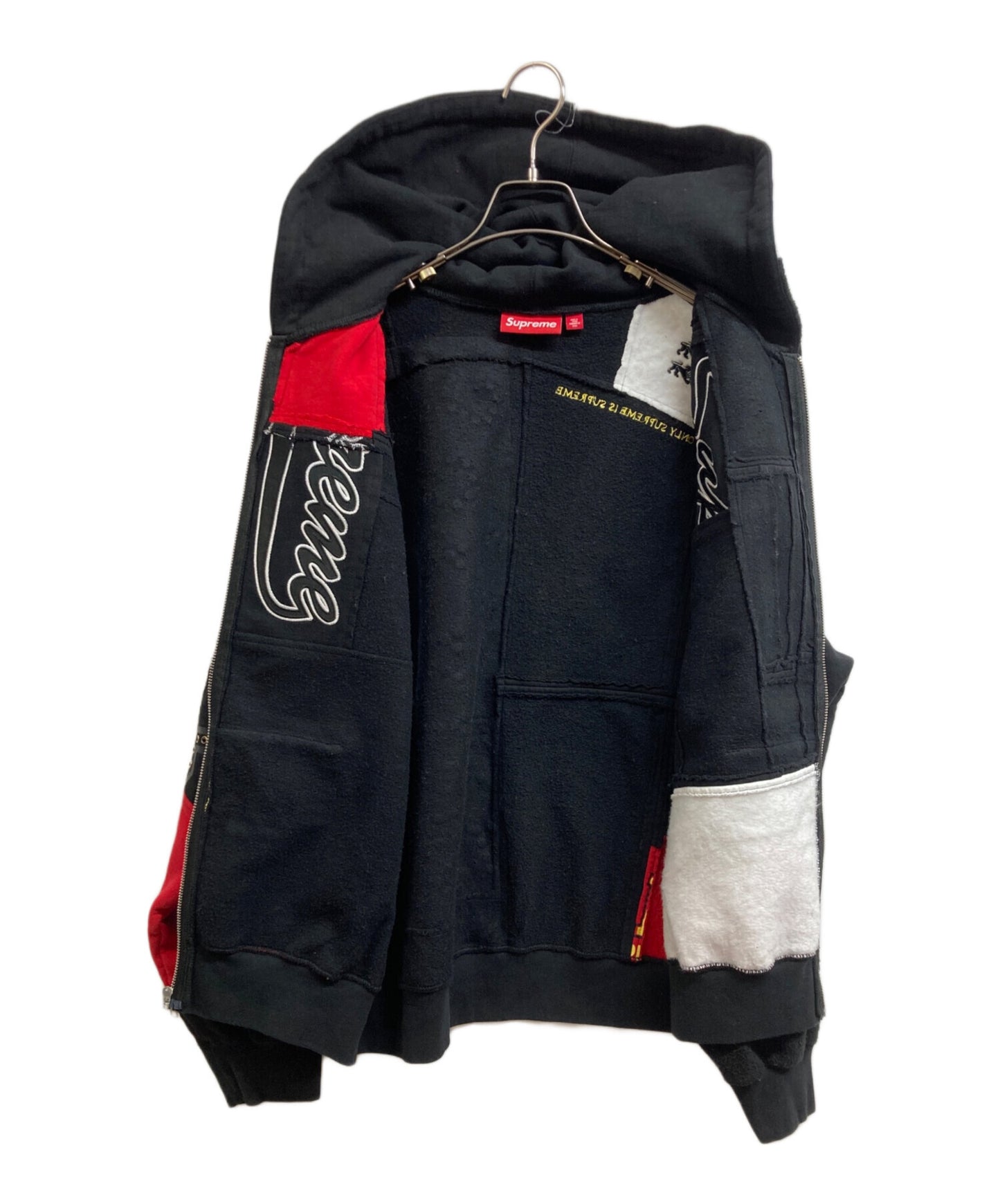 [Pre-owned] SUPREME Patchwork Zip Up Hooded Sweatshirt