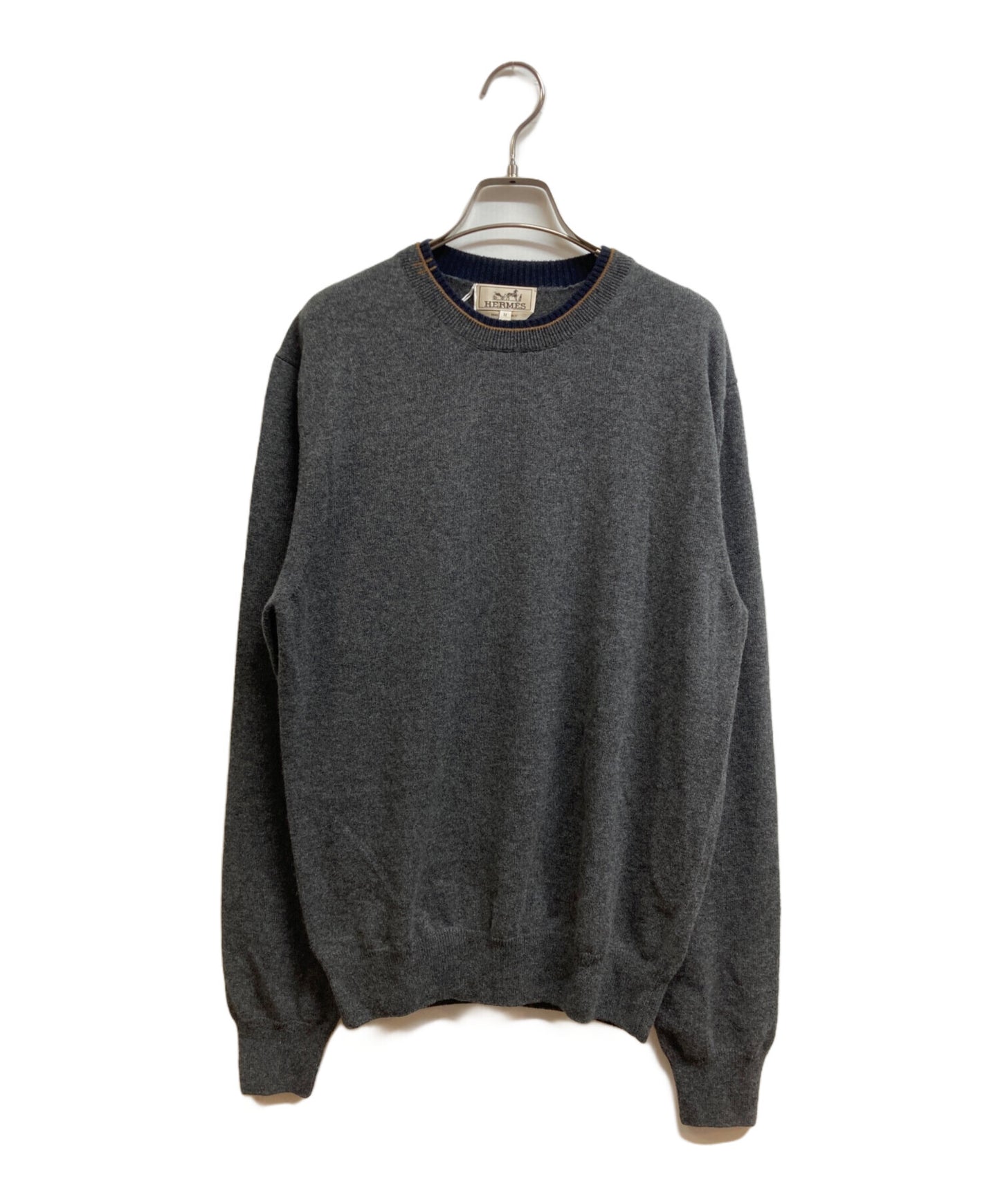 [Pre-owned] HERMES 23AW Round-neck knit cashmere signature H367135HA82ME