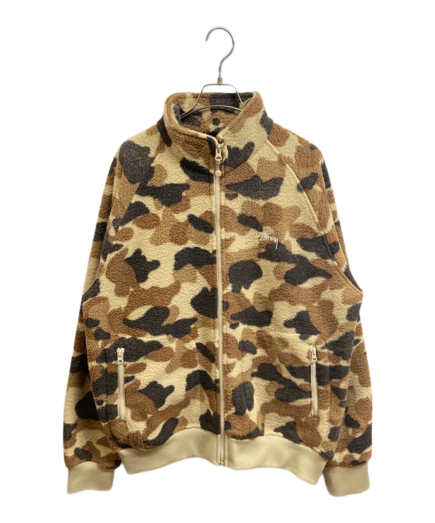 [Pre-owned] stussy Camo Fleece Jacket 118351