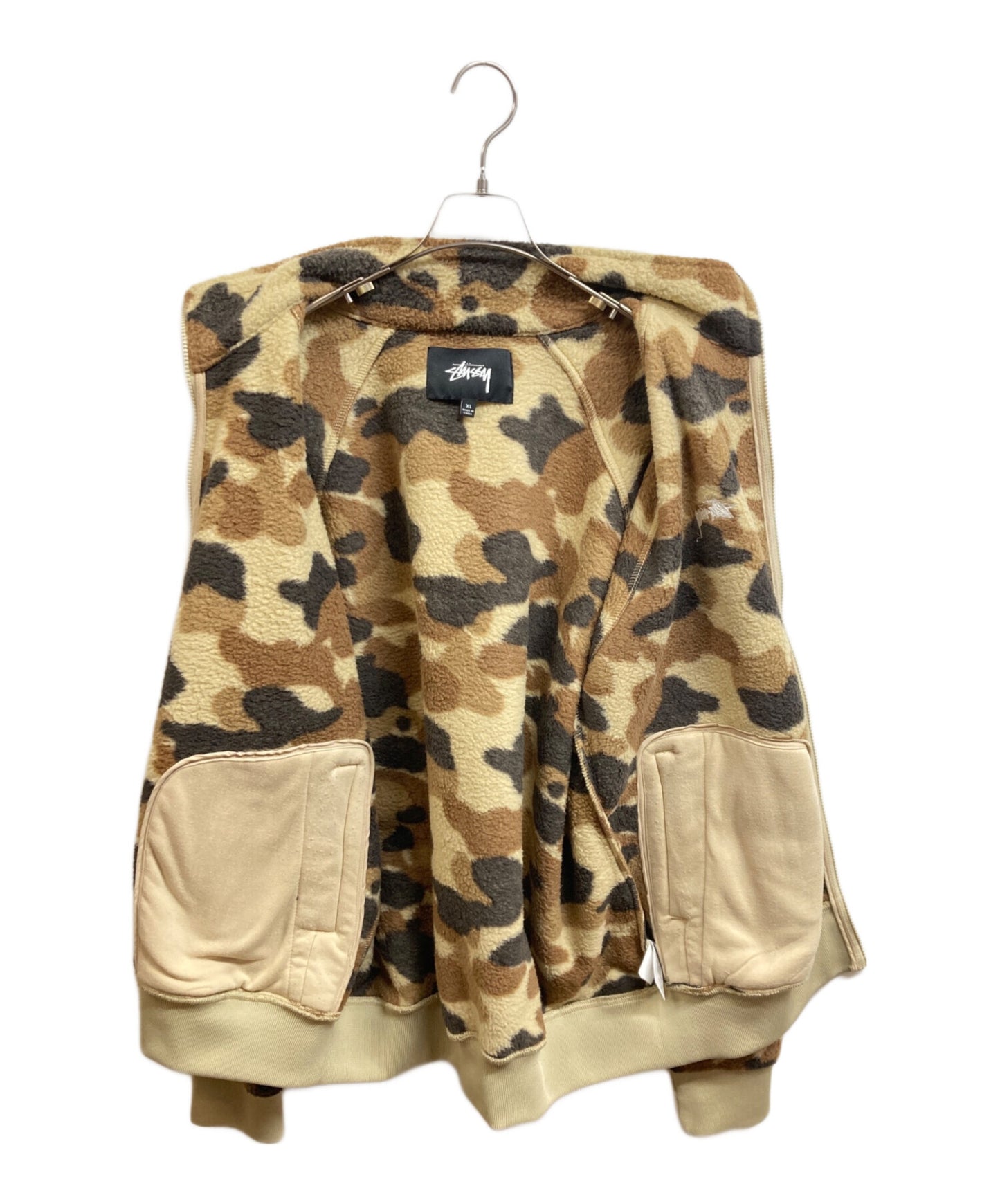 [Pre-owned] stussy Camo Fleece Jacket 118351