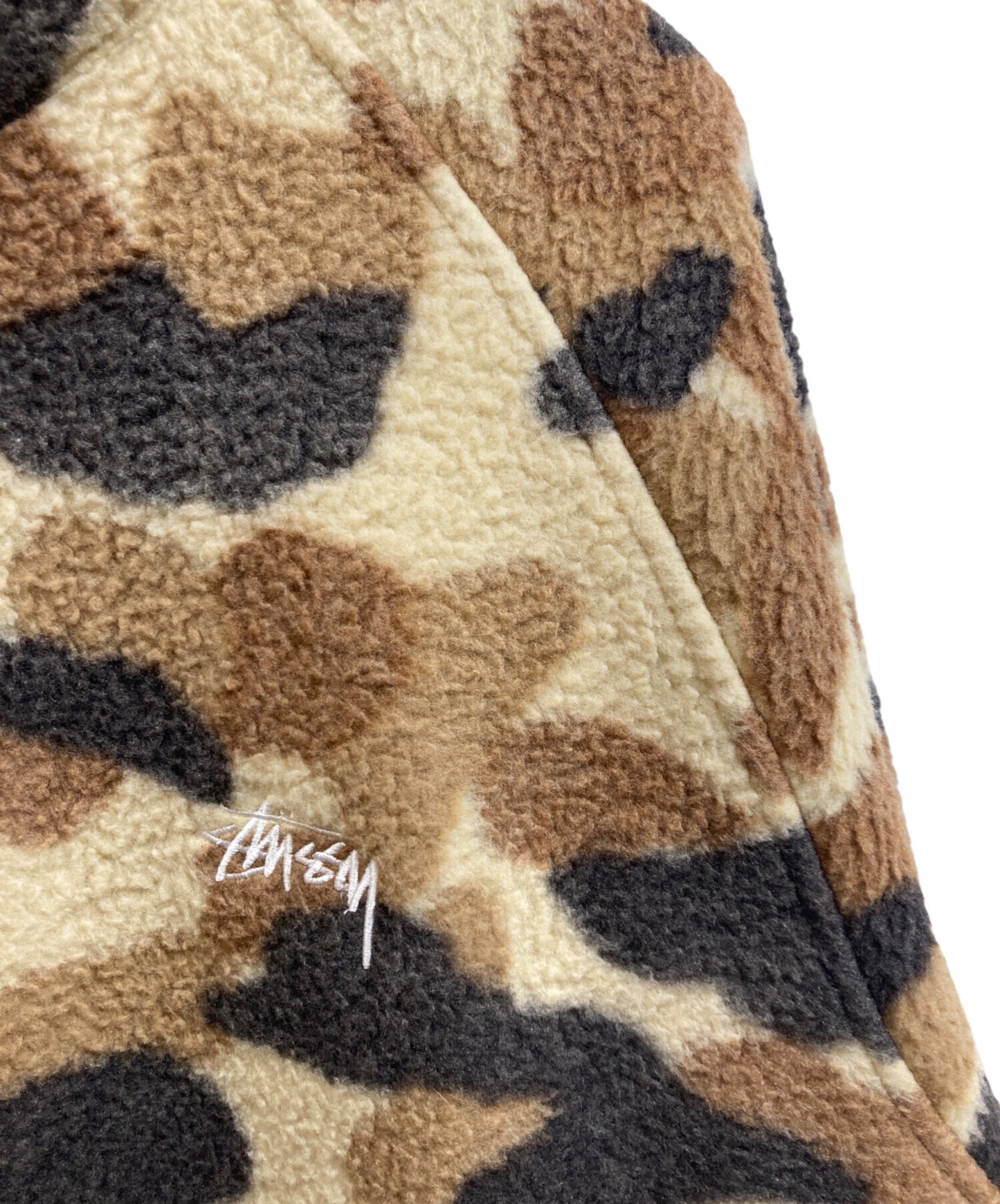 [Pre-owned] stussy Camo Fleece Jacket 118351
