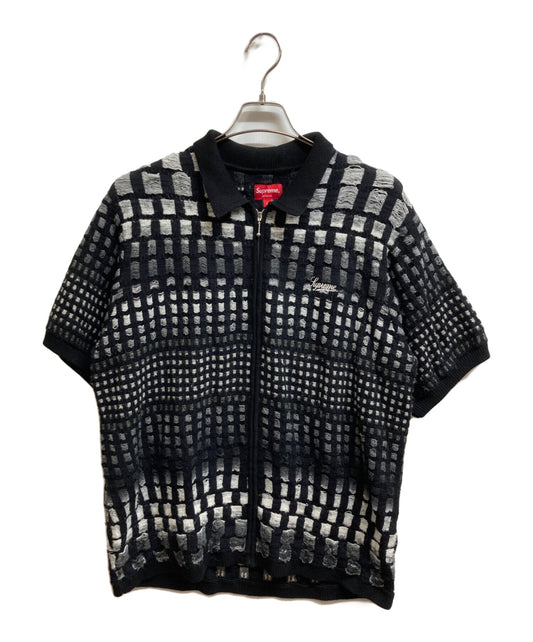 [Pre-owned] SUPREME Gradient Grid Zip Up Polo
