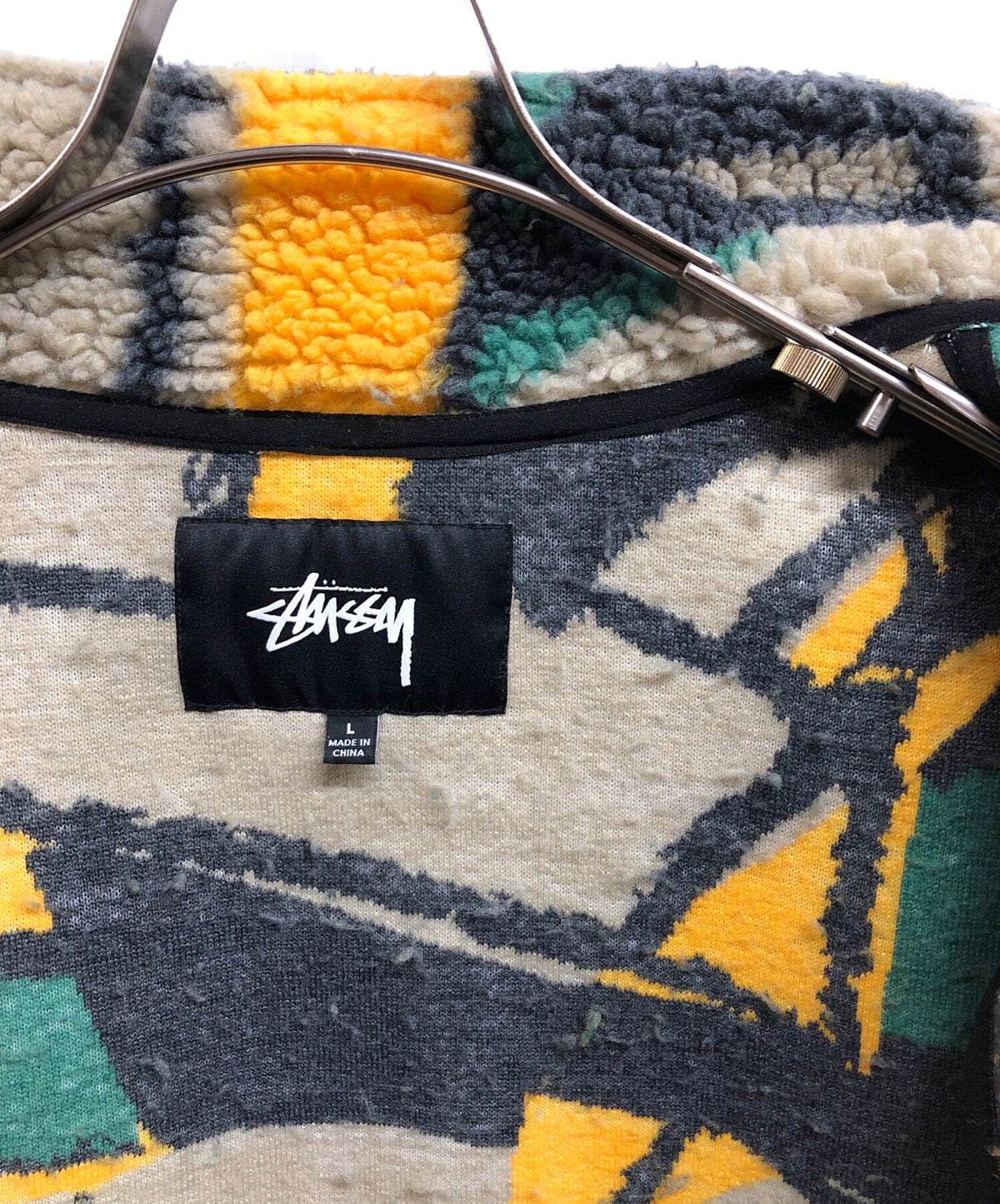 [Pre-owned] stussy Block Sherpa Vest 118390