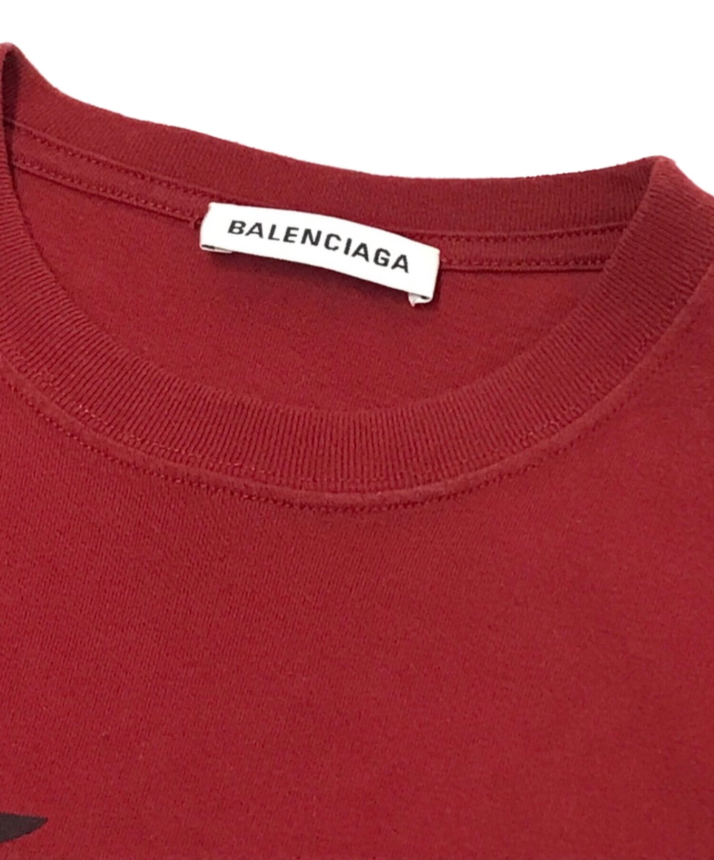 [Pre-owned] BALENCIAGA 19S/S Oversized BB Logo Crew Neck T-Shirt Cut & Sewn 556109