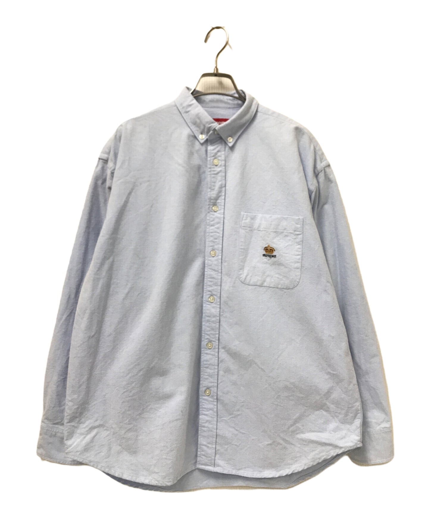 [Pre-owned] SUPREME Loose fit flannel oxford shirt