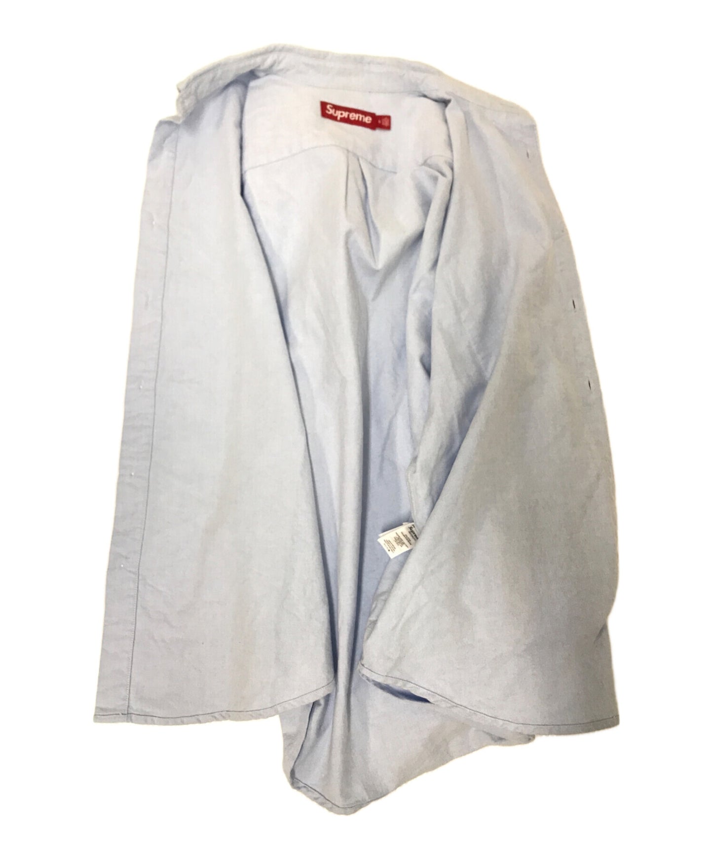 [Pre-owned] SUPREME Loose fit flannel oxford shirt