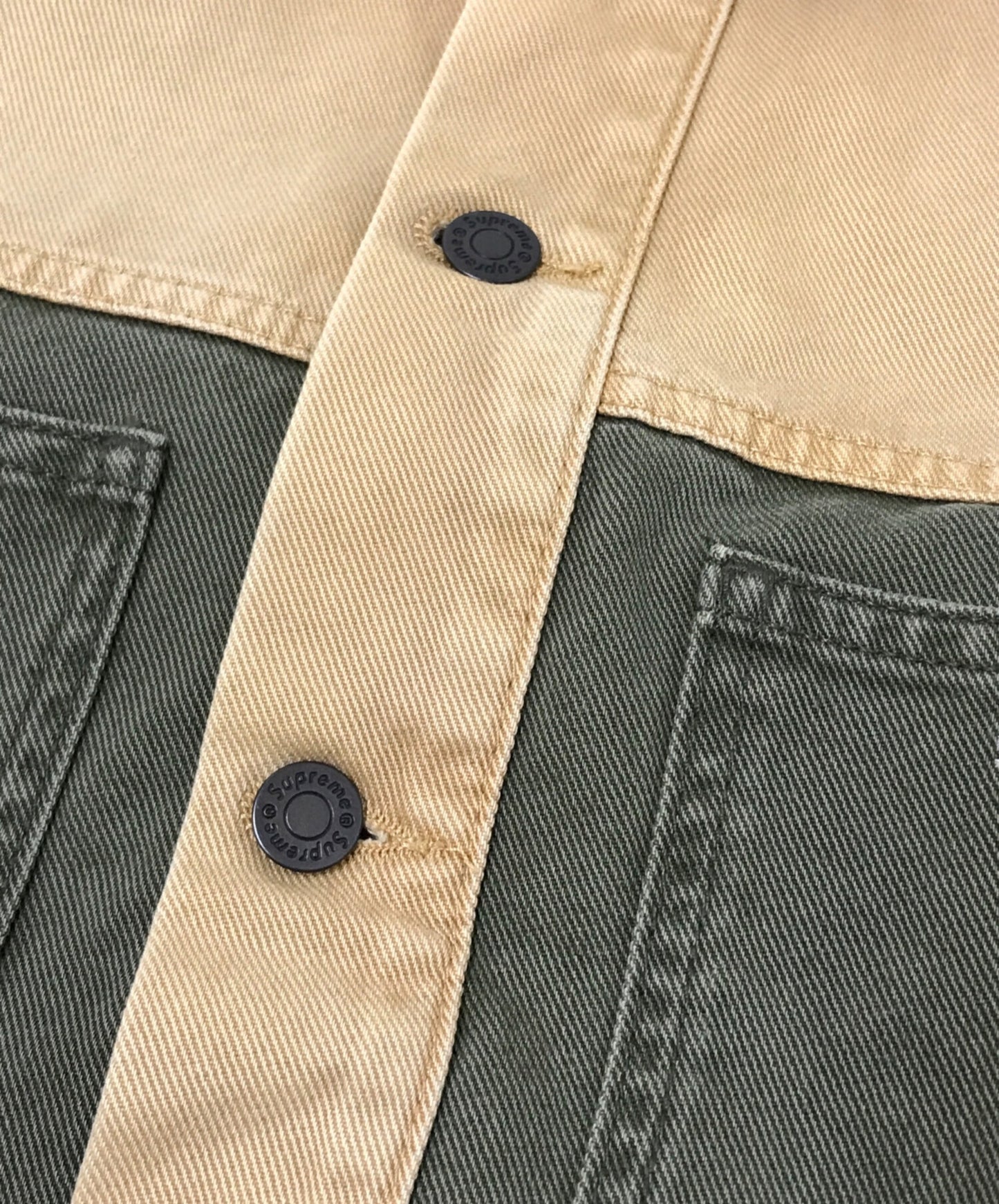 [Pre-owned] SUPREME 2-Tone Paneled Denim Jacket