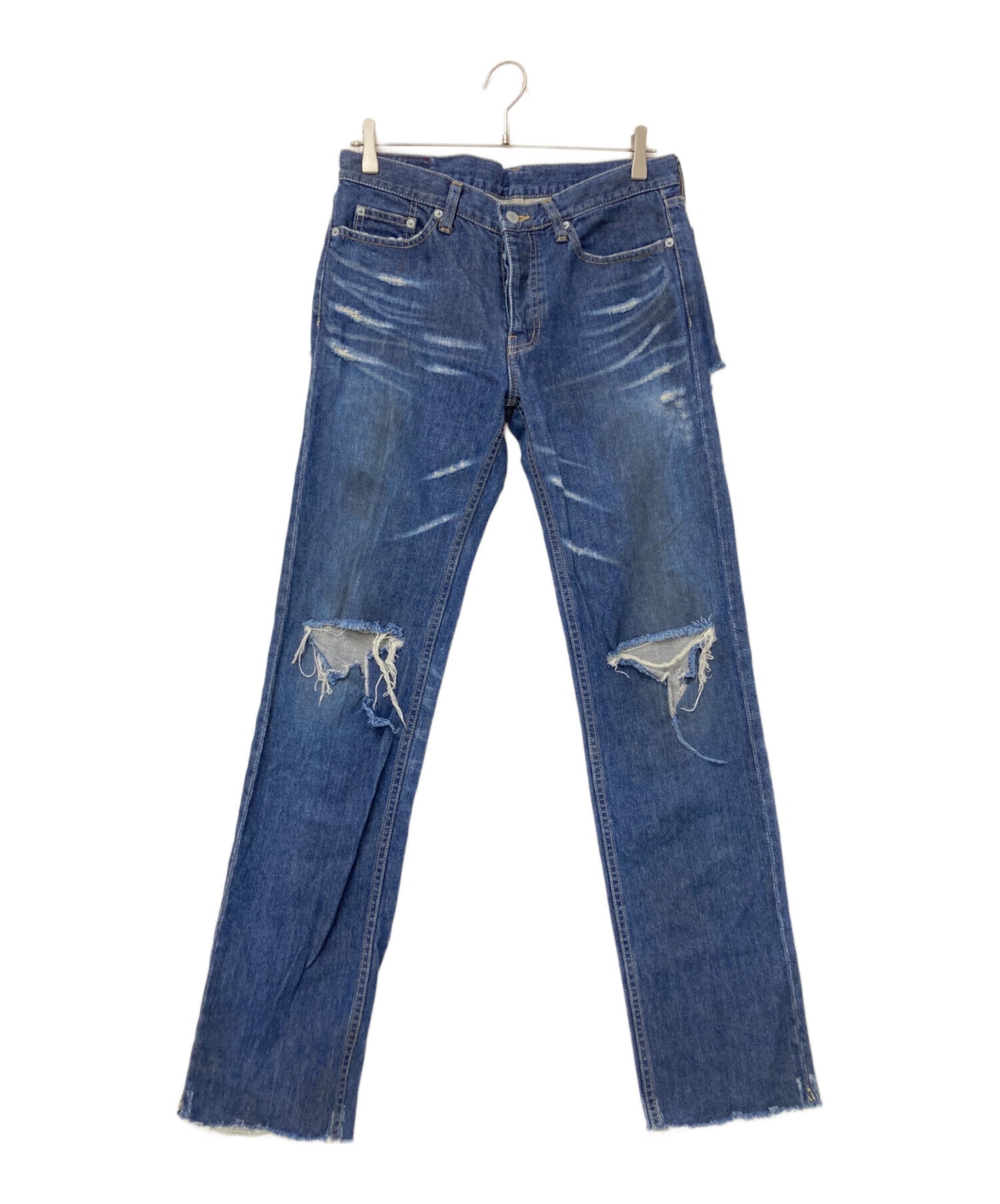 [Pre-owned] Hysteric Glamour Skinny Damaged Denim Pants 2AP-4450