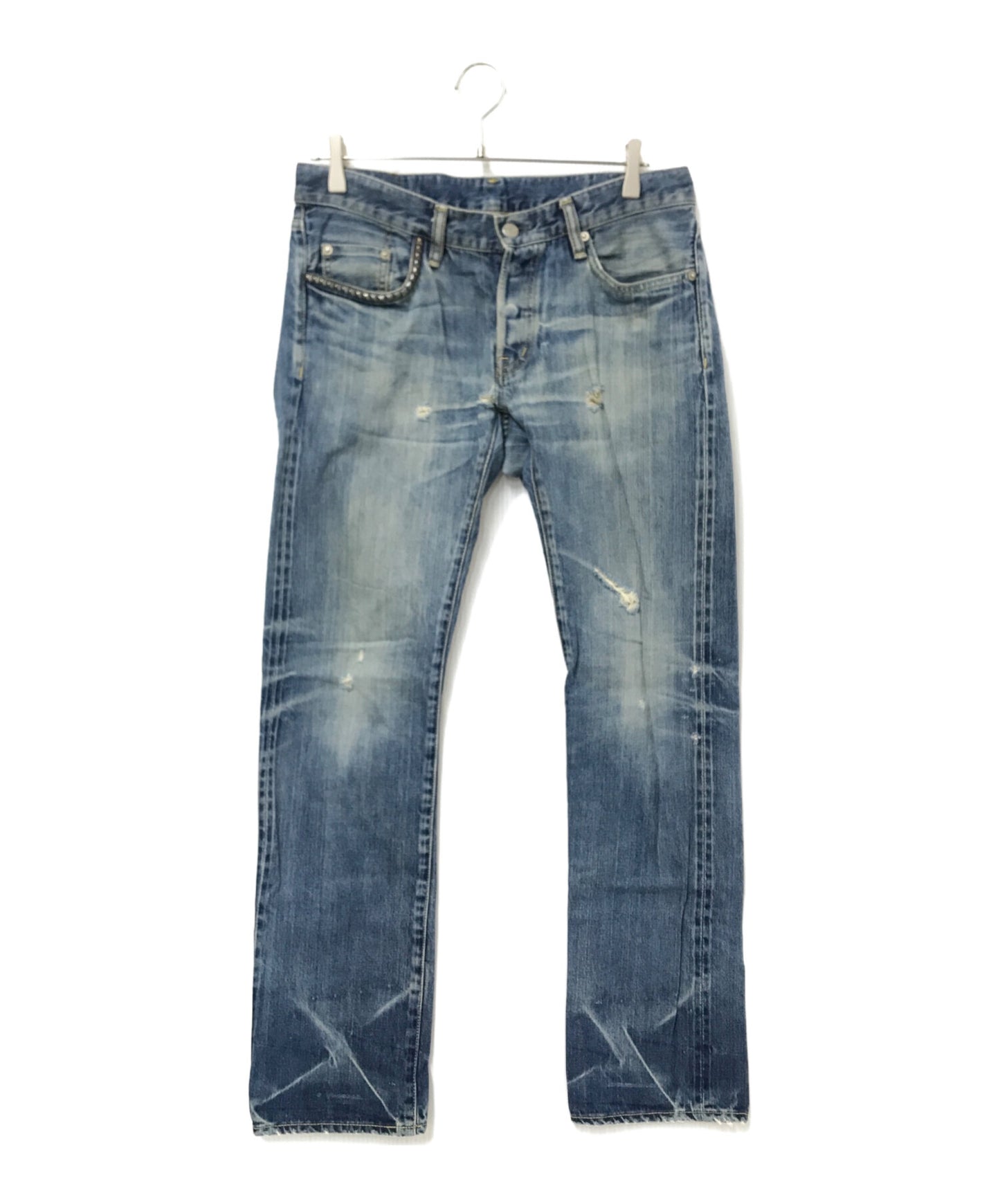 [Pre-owned] Hysteric Glamour Damaged denim pants 0231AP01