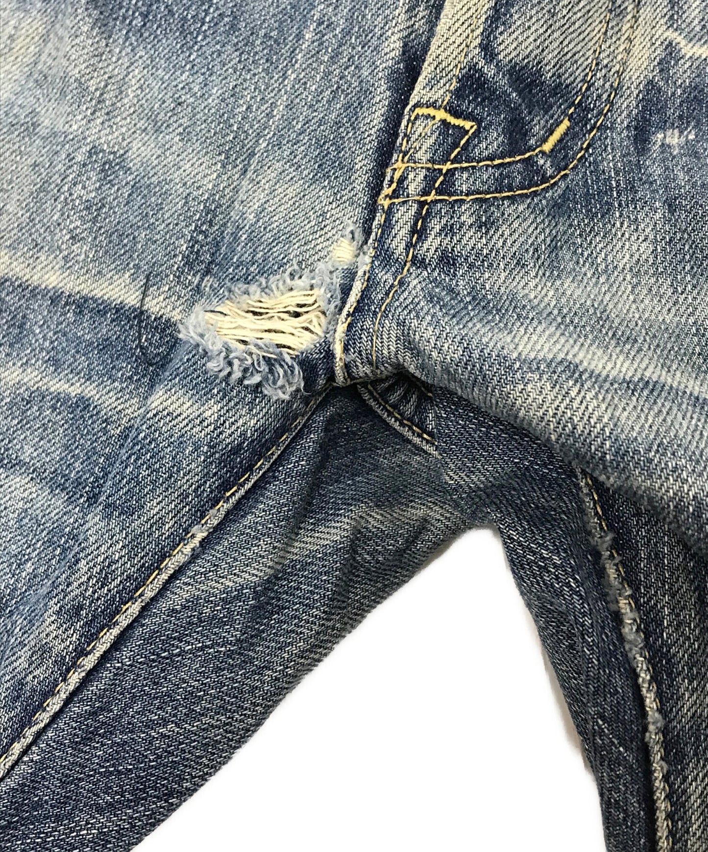 [Pre-owned] Hysteric Glamour Damaged denim pants 0231AP01