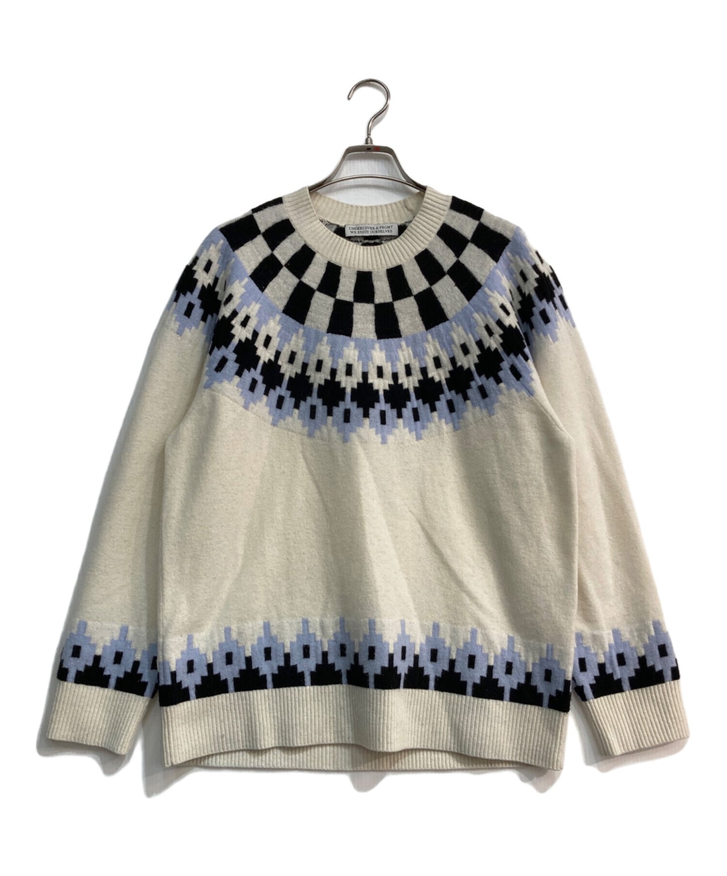 [Pre-owned] UNDERCOVER Fair Isle JQ Crew Long Sleeve Knit Sweater UC2C9904-1 UC2C9904-1