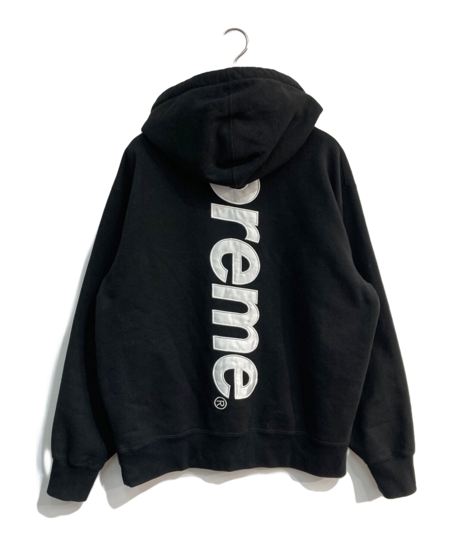 [Pre-owned] SUPREME satin applique hooded sweatshirt 23AW