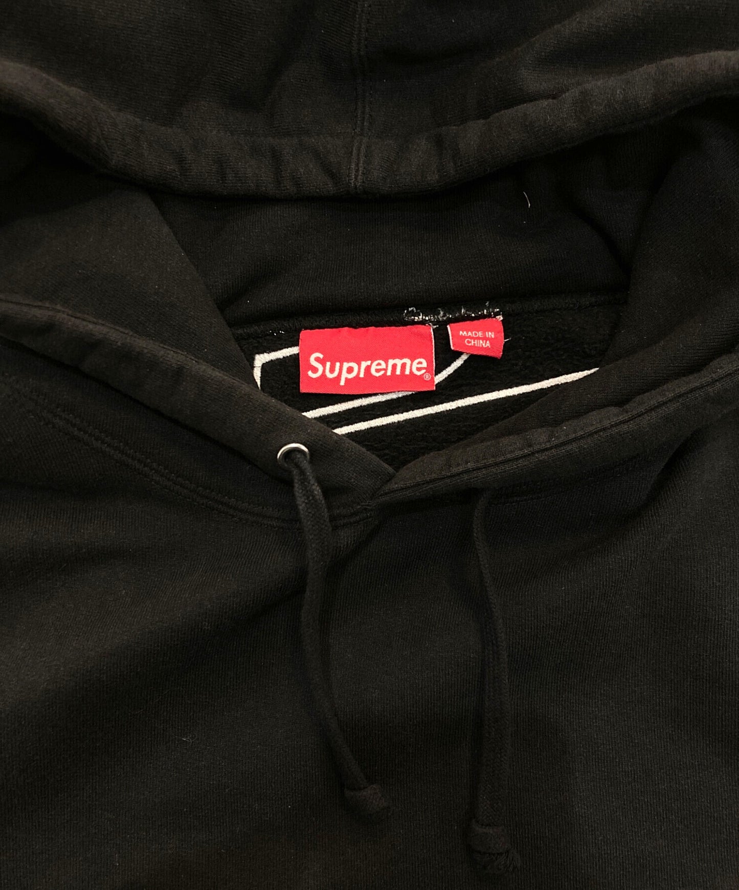 [Pre-owned] SUPREME satin applique hooded sweatshirt 23AW