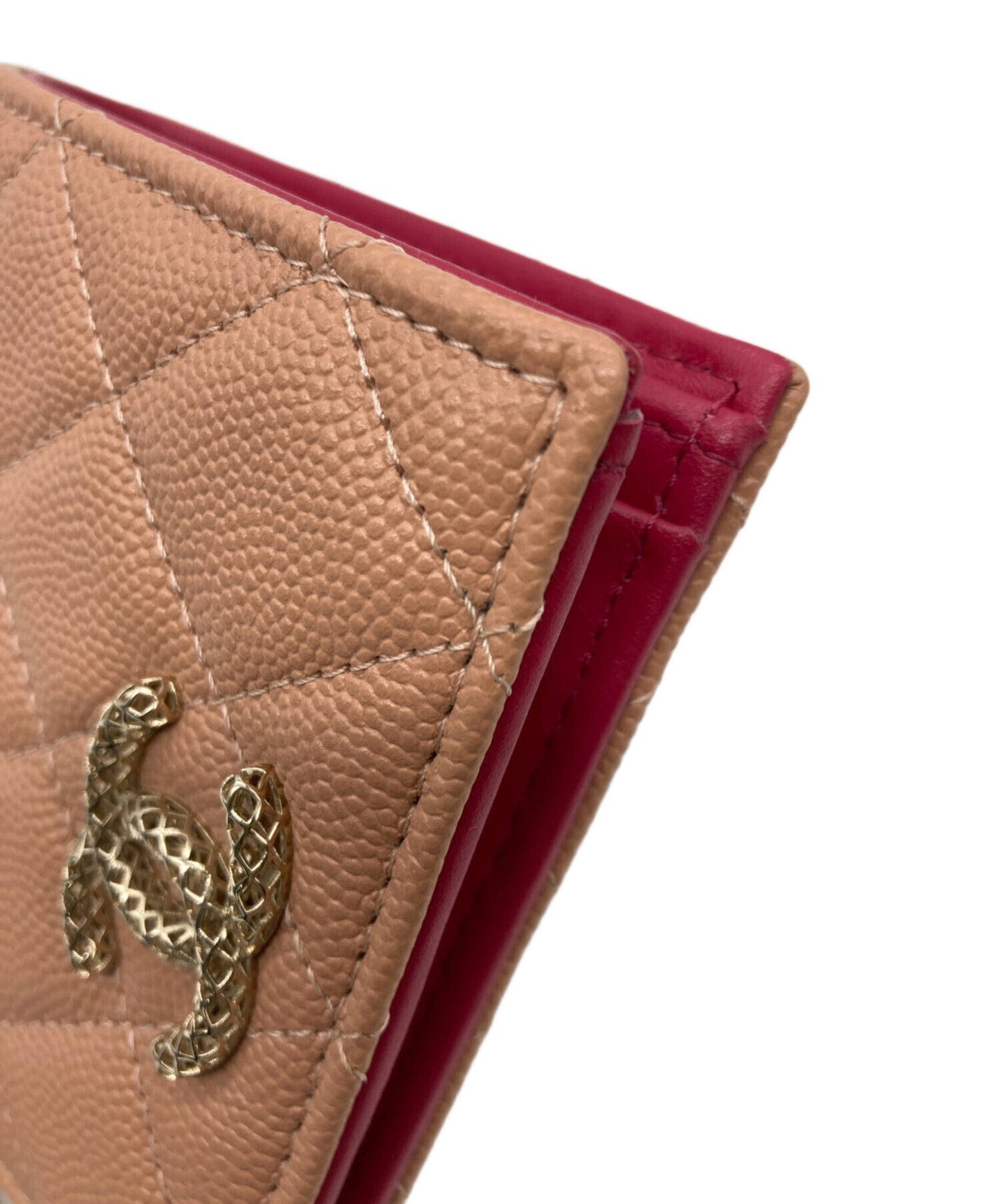 [Pre-owned] CHANEL Matelassé Coco mark small wallet AP3185.