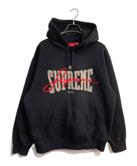 [Pre-owned] SUPREME Embroidered Chenille Hooded Sweatshirt 22SS