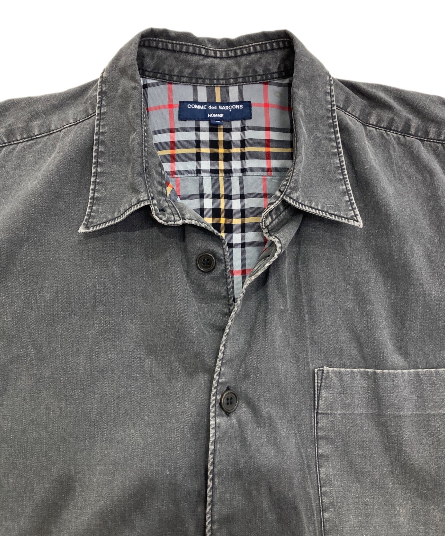 [Pre-owned] COMME des GARCONS HOMME Checked back shirt AD2004 05SS HO-B001 HO-B001