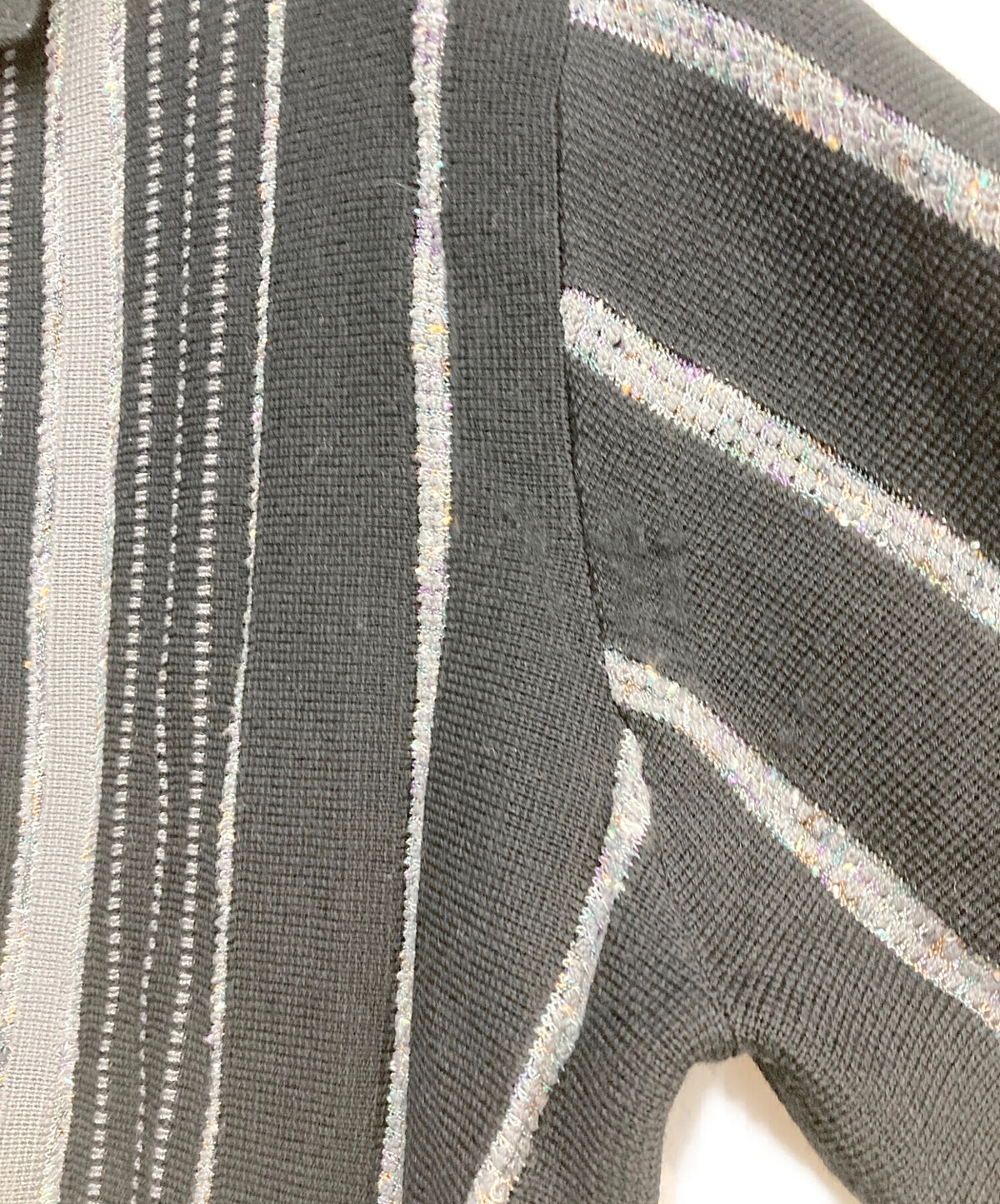 [Pre-owned] SUPREME Speckle Stripe Zip-Up Cardigan