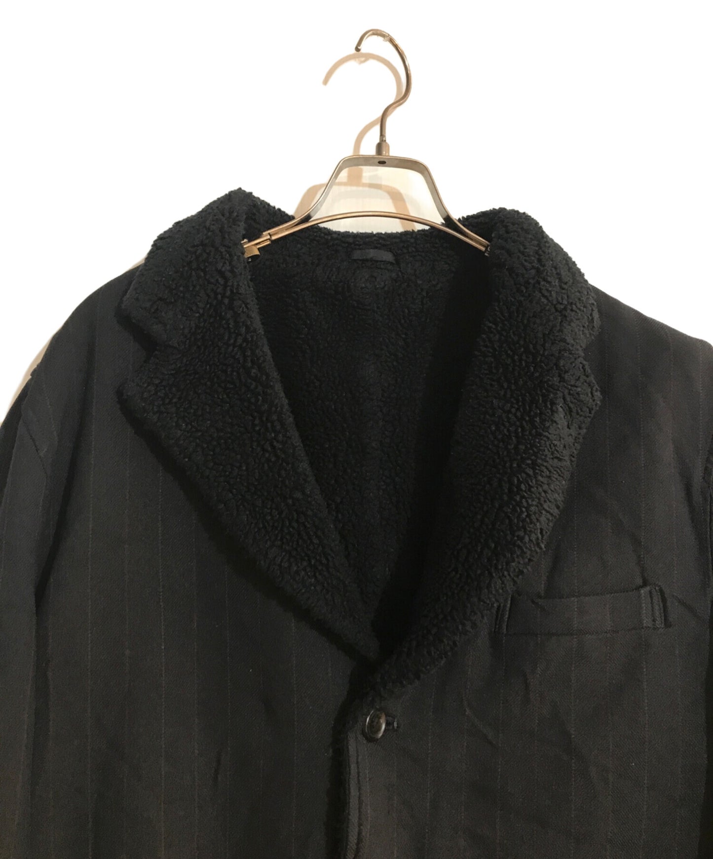 [Pre-owned] COMME des GARCONS HOMME Poly-cushioned Boa Lining Striped 3B Jacket HP-J051