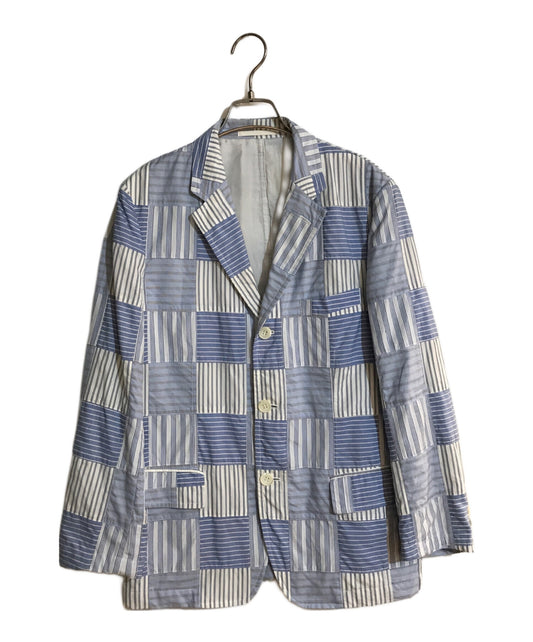 [Pre-owned] COMME des GARCONS HOMME Striped Patchwork Tailored Jacket HC-J040