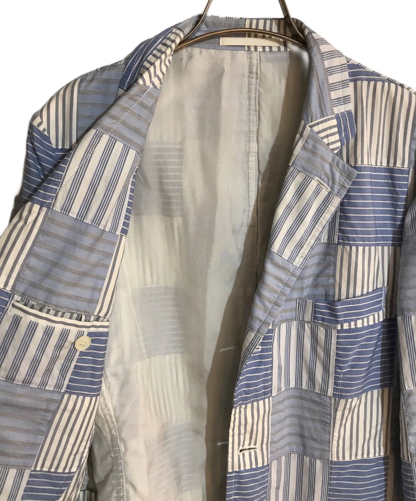 [Pre-owned] COMME des GARCONS HOMME Striped Patchwork Tailored Jacket HC-J040