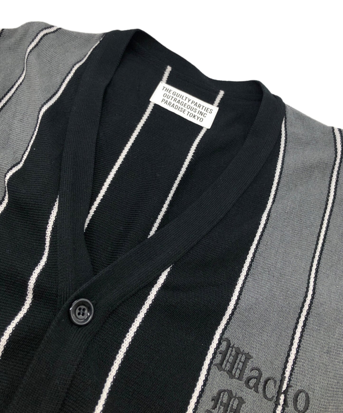 [Pre-owned] WACKO MARIA STRIPED KNIT JACQARD CARDIGAN 23SS-WMK-KN12