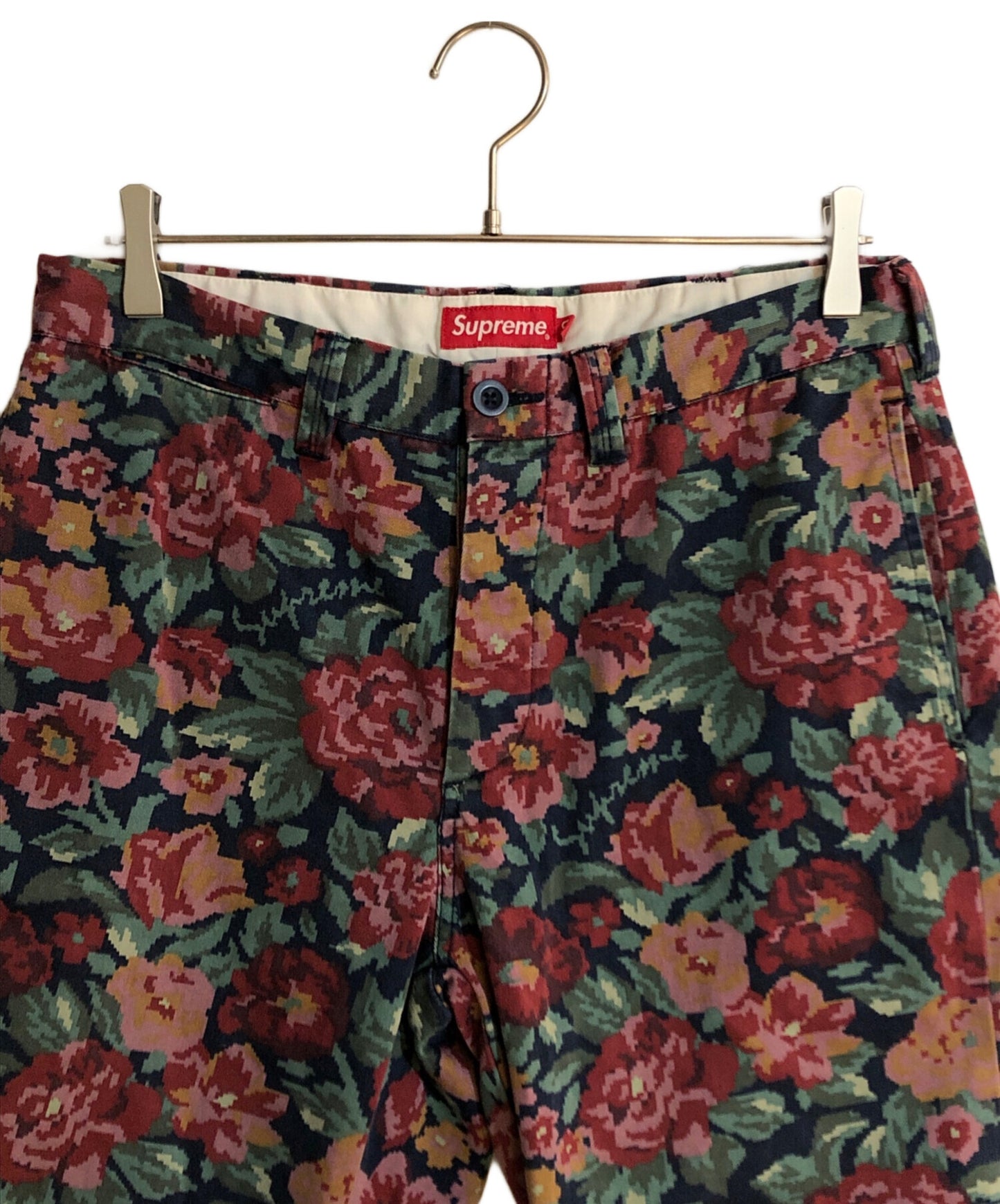 [Pre-owned] SUPREME 20AW PIN UP CHINO PANT DIGI FLORAL/20AW Pin Up Chino Pant Digital Floral