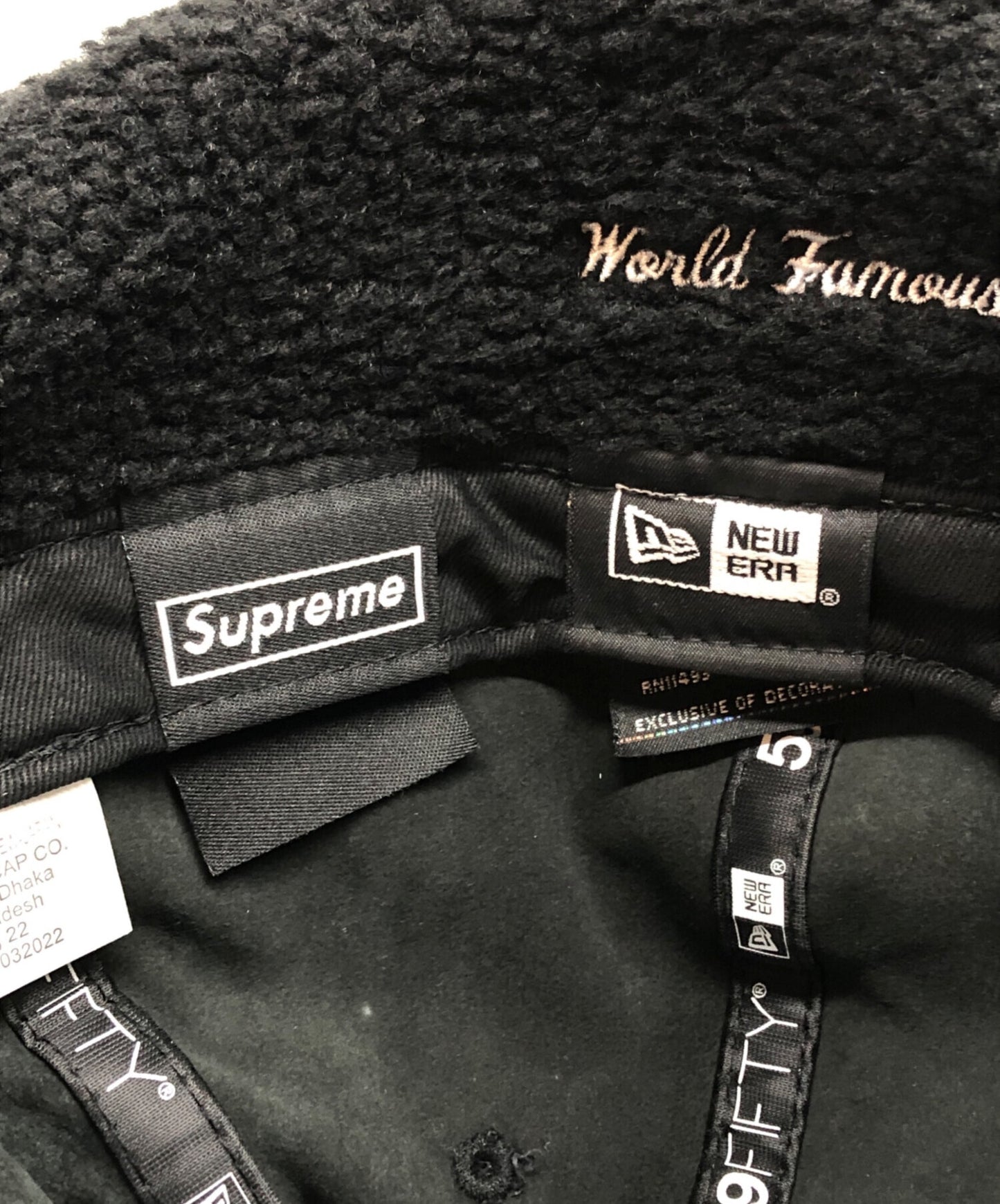 [Pre-owned] SUPREME LEATHER EARFLAP BOX LOGO NEW ERA