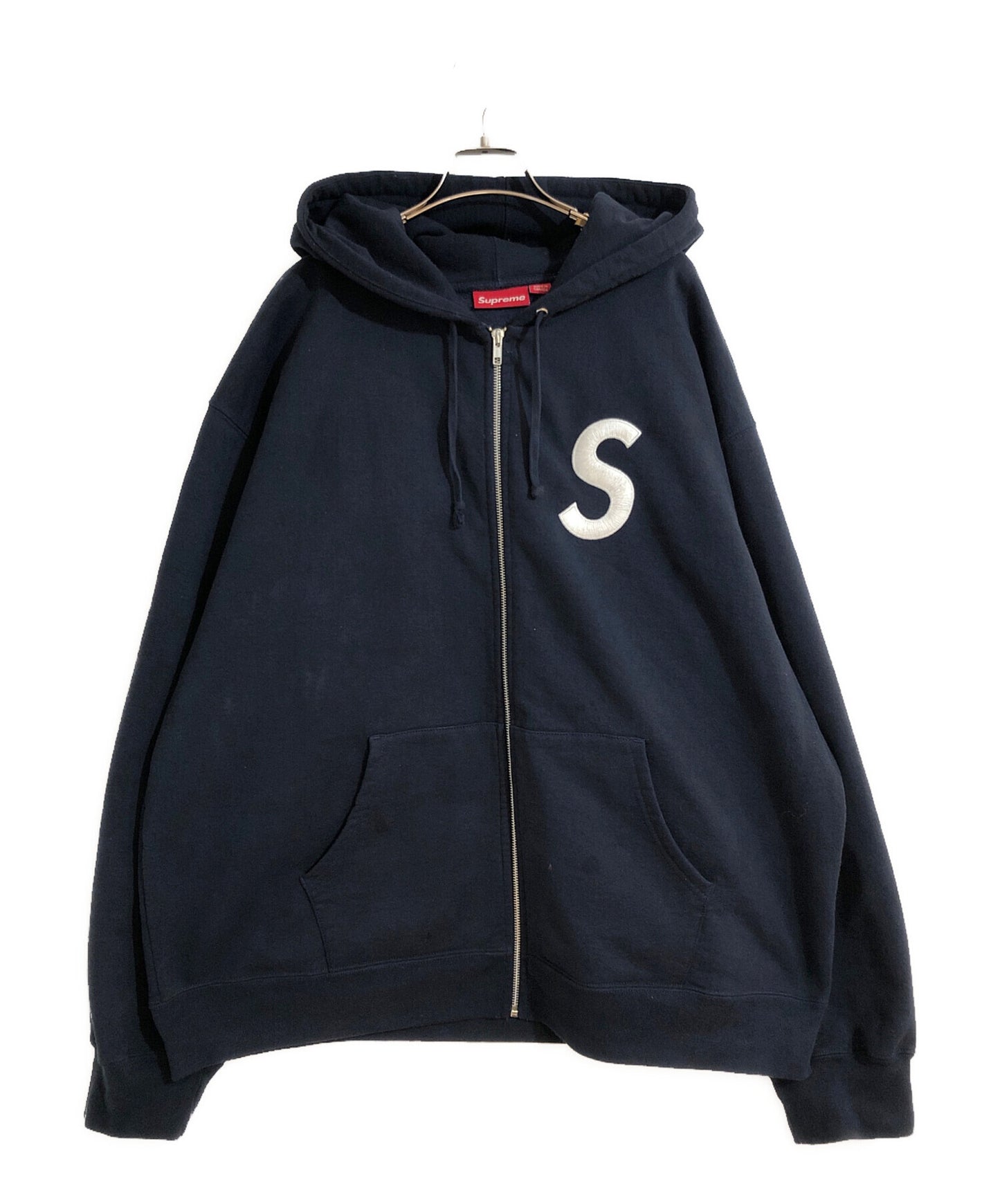 [Pre-owned] SUPREME s logo zip up hooded sweatshirt