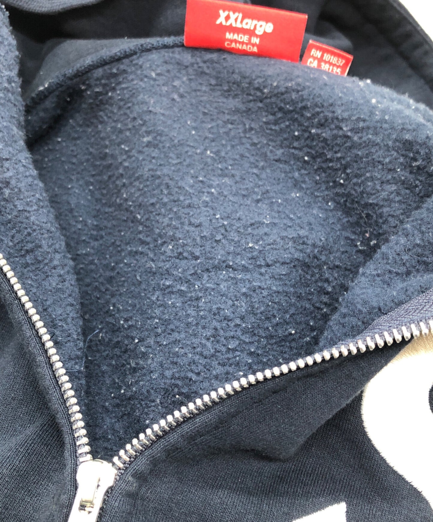 [Pre-owned] SUPREME s logo zip up hooded sweatshirt