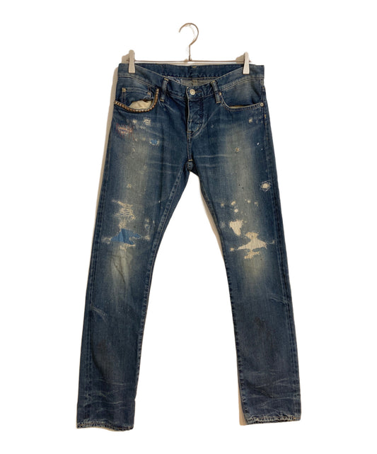 [Pre-owned] Hysteric Glamour SP processed damaged denim pants 0124AP03