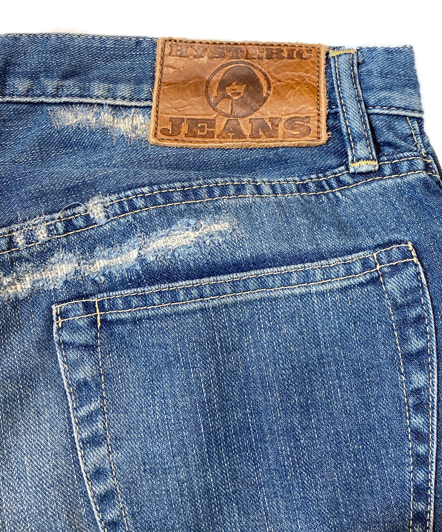 [Pre-owned] Hysteric Glamour SP processed damaged denim pants 0124AP03