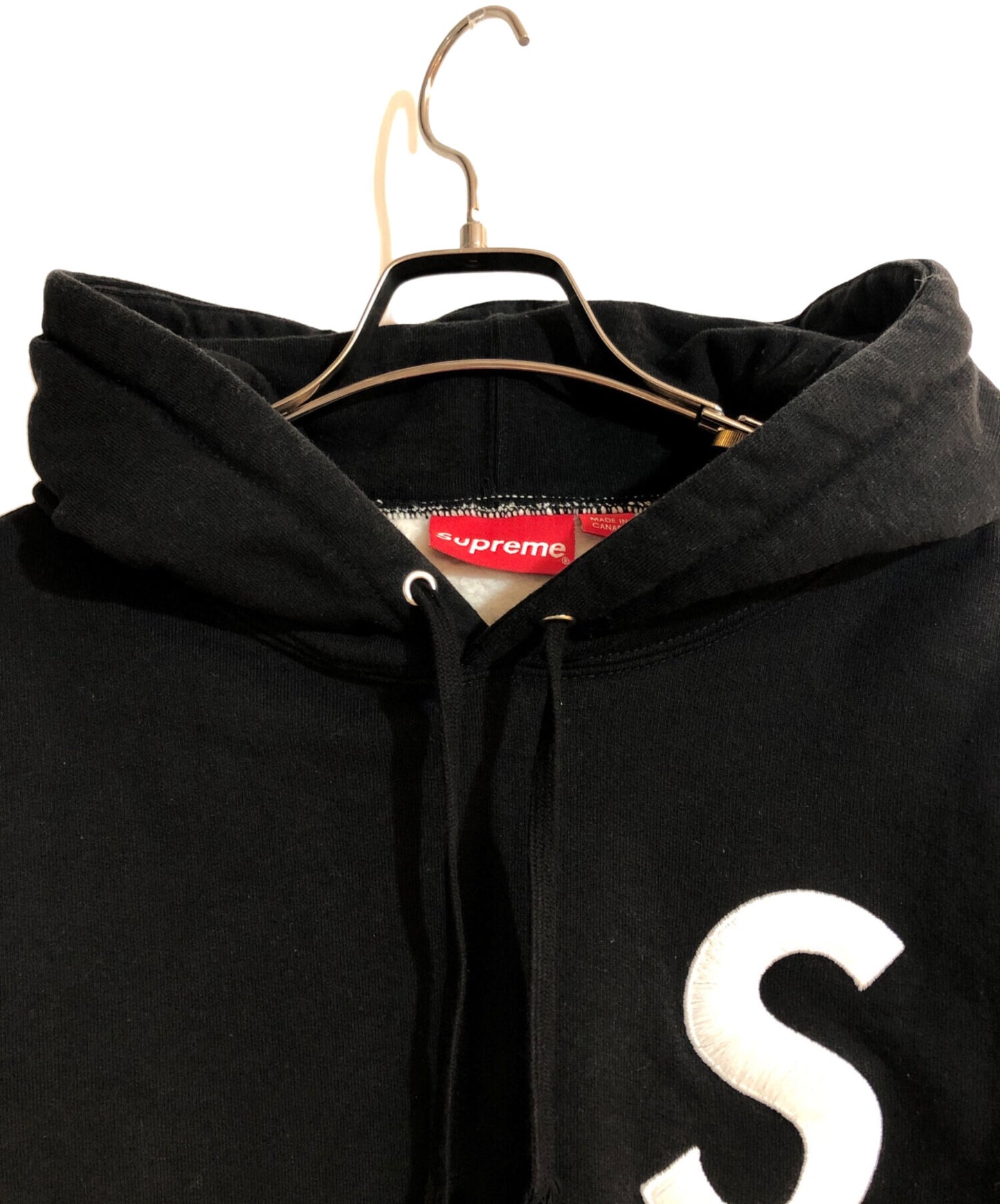 [Pre-owned] SUPREME S Logo Split Hooded Sweatshirt/S Logo Pullover Hoodie