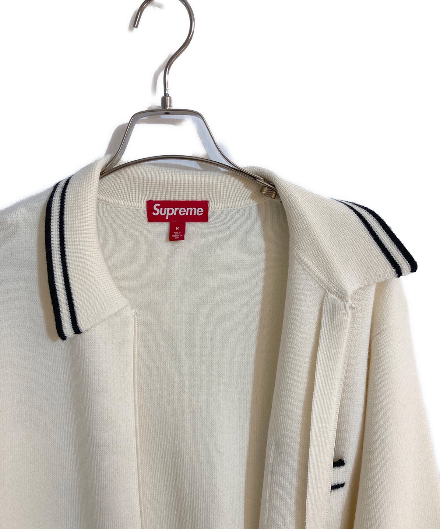 [Pre-owned] SUPREME Zip Up Polo Sweater