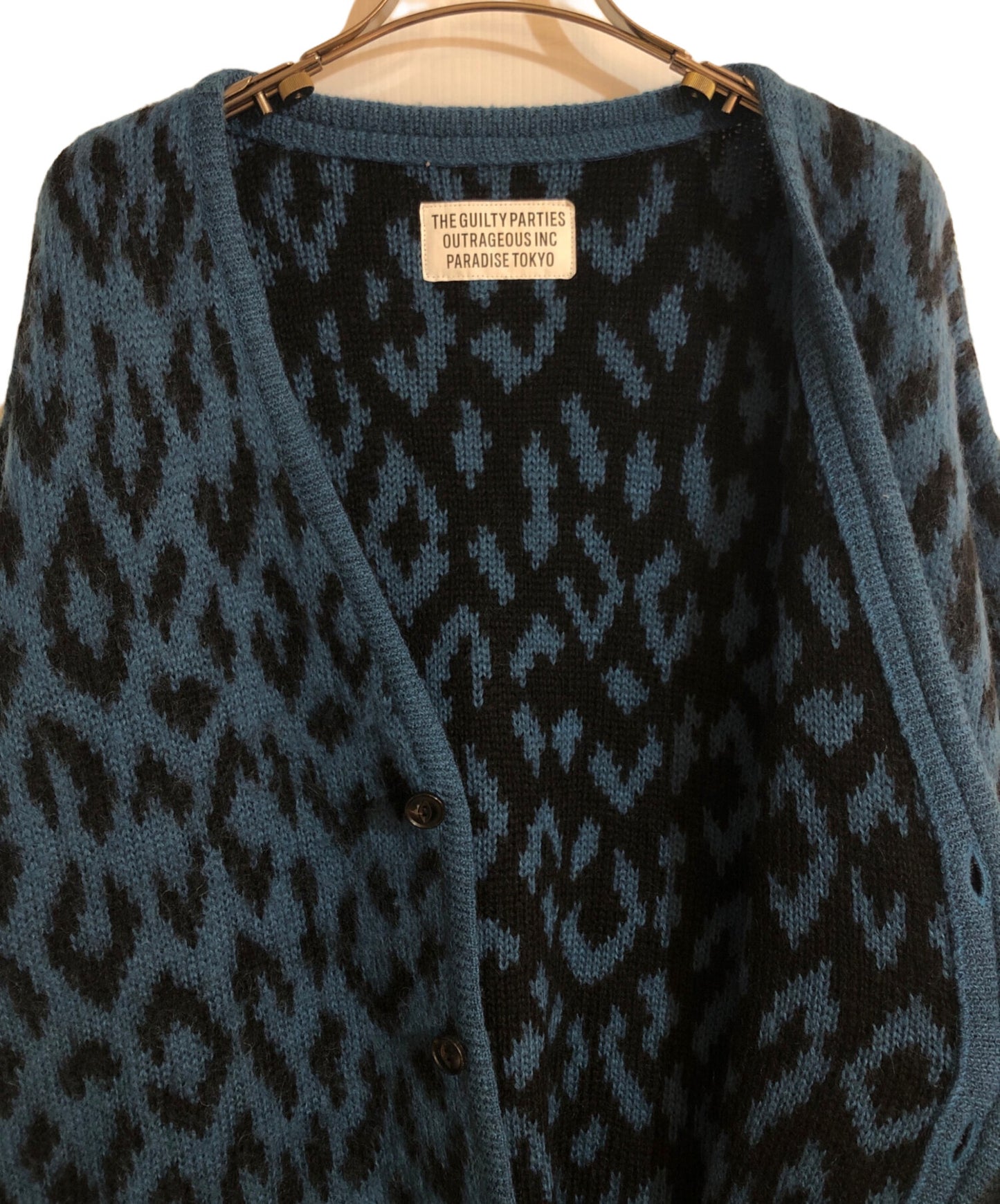 [Pre-owned] WACKO MARIA LEOPARD HEAVY MOHAIR CARDIGAN