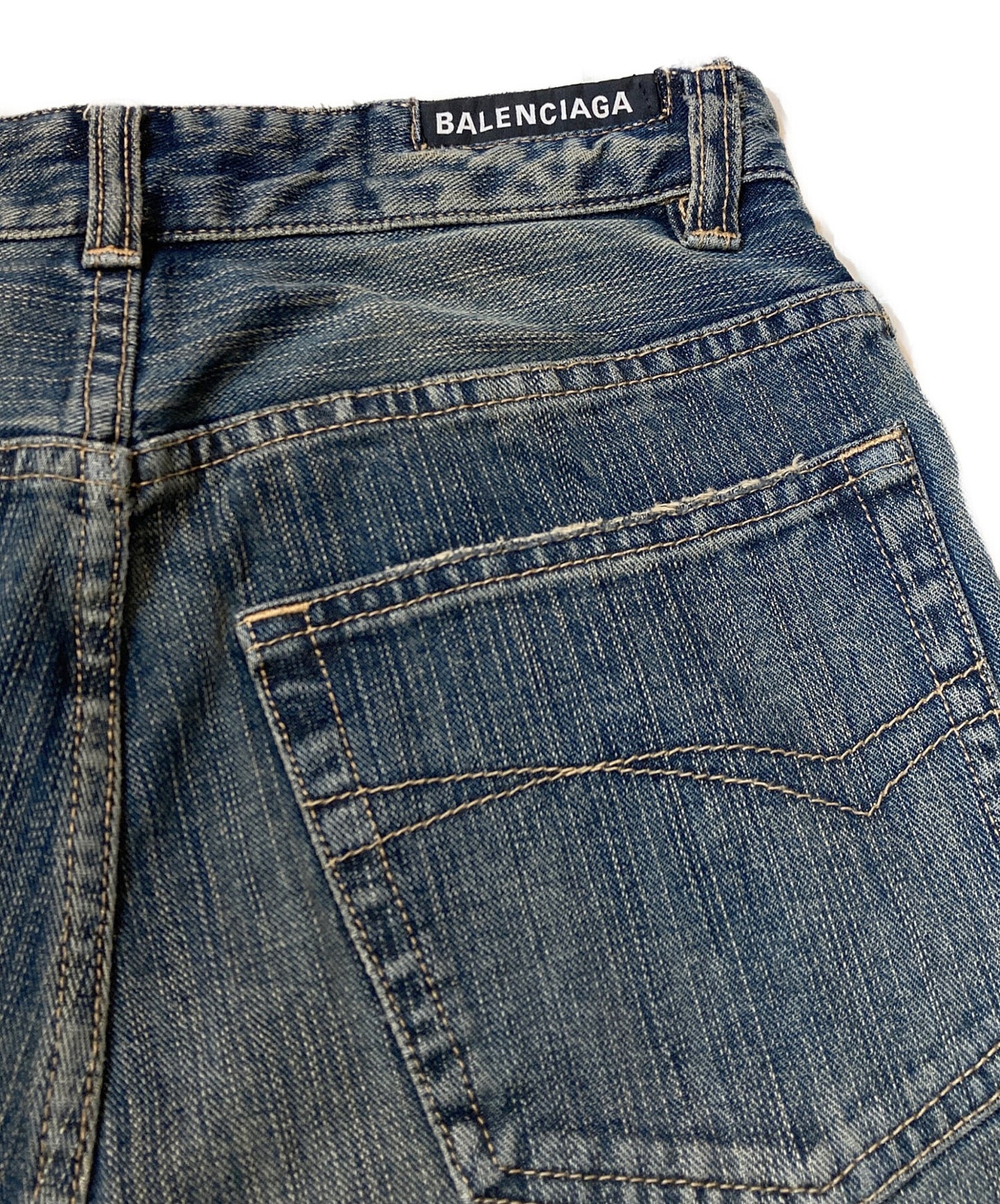 [Pre-owned] BALENCIAGA Mid-Waisted Bootcut Jeans 751089 TNW65