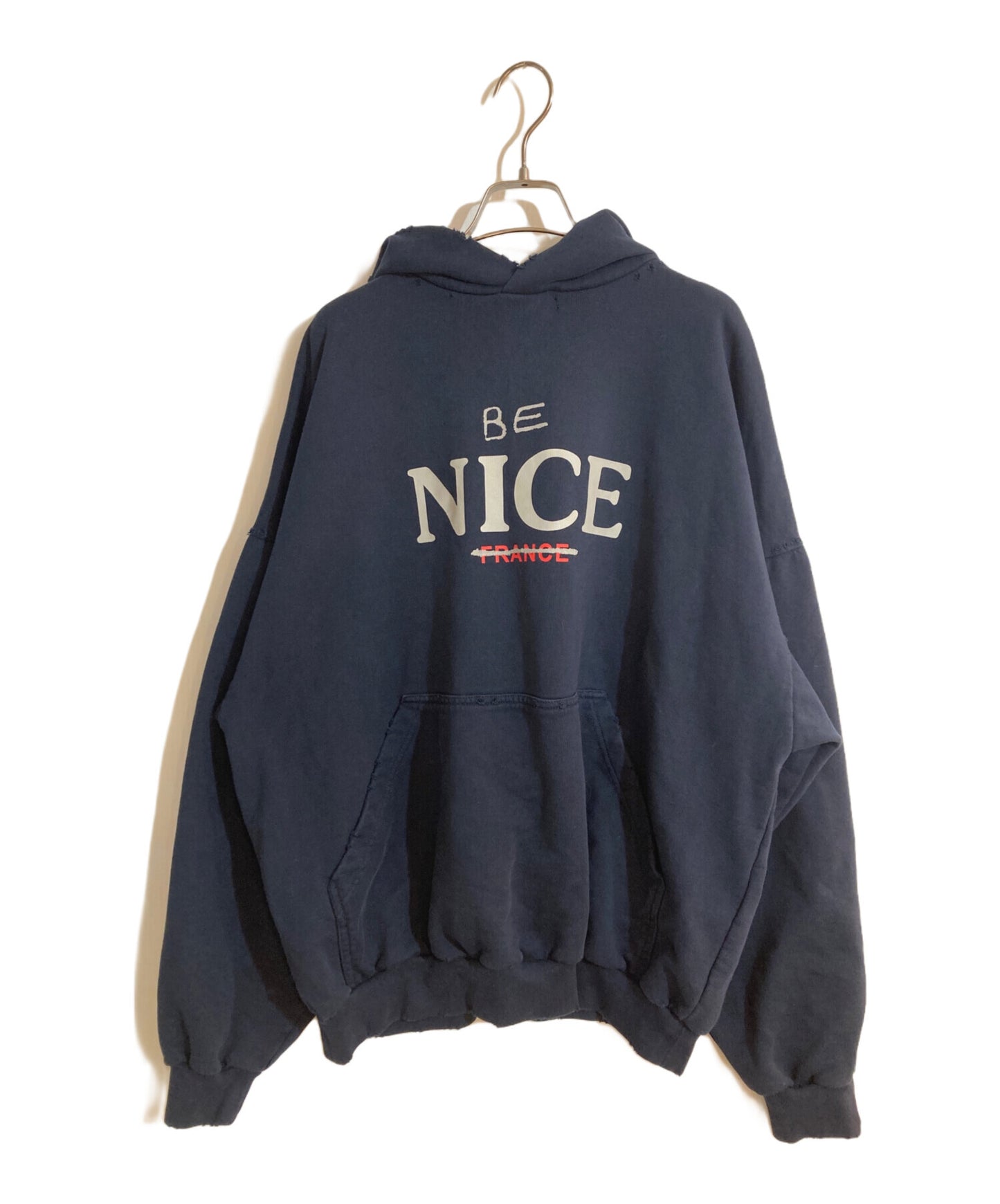 [Pre-owned] BALENCIAGA Round Hoodie BE NICE 761458 TPVE5