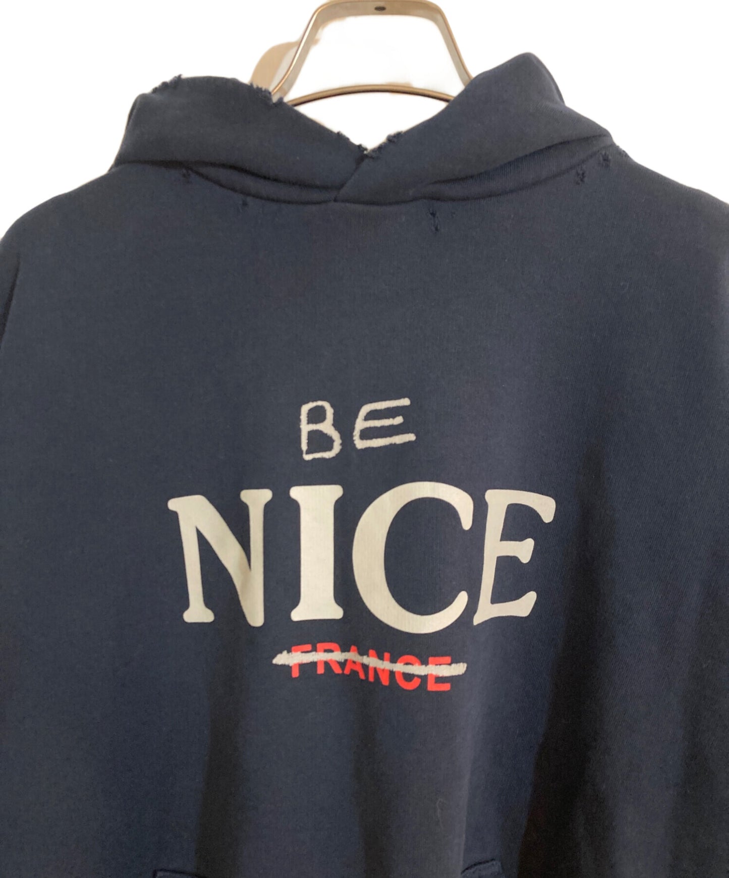 [Pre-owned] BALENCIAGA Round Hoodie BE NICE 761458 TPVE5
